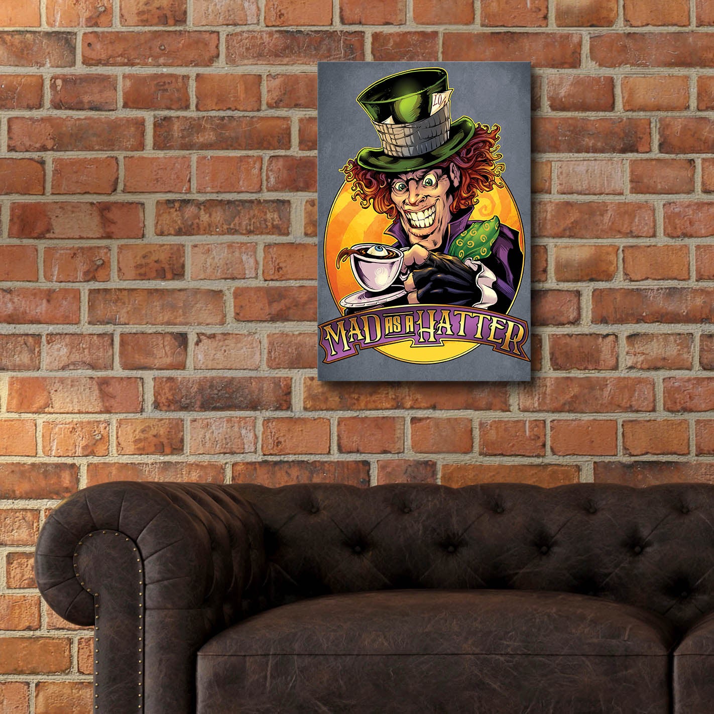 Epic Art 'Mad Hatter' by Flyland Designs, Acrylic Glass Wall Art,16x24