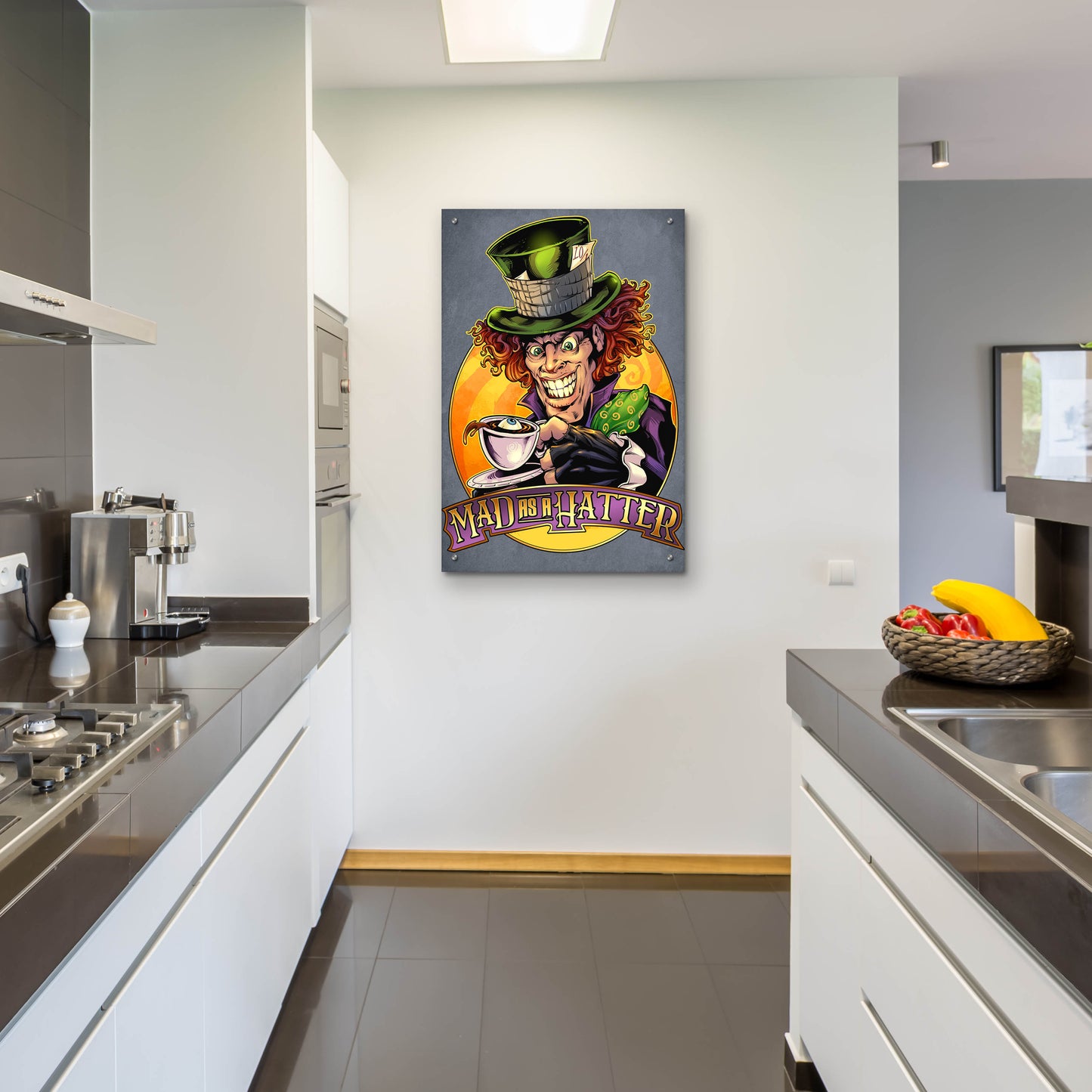 Epic Art 'Mad Hatter' by Flyland Designs, Acrylic Glass Wall Art,24x36