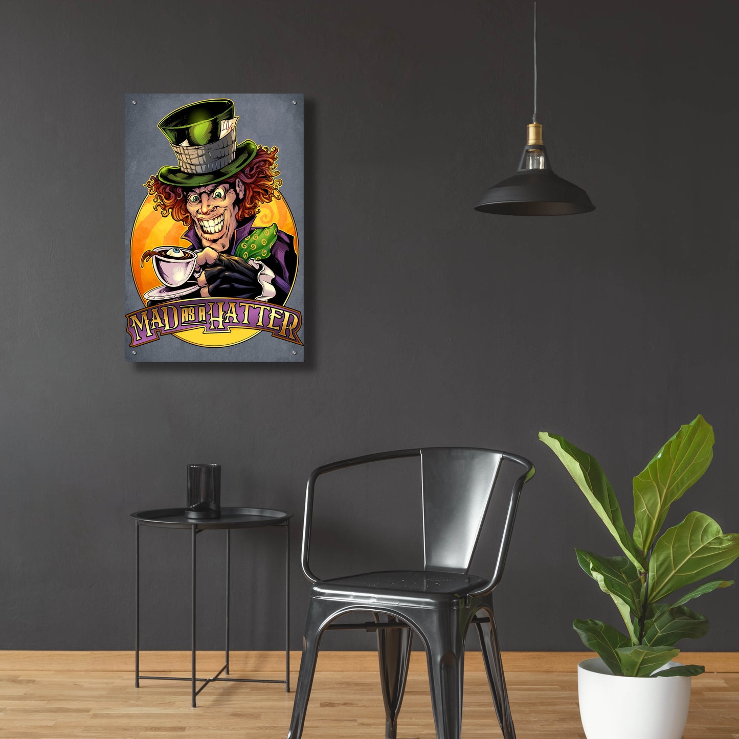 Epic Art 'Mad Hatter' by Flyland Designs, Acrylic Glass Wall Art,24x36