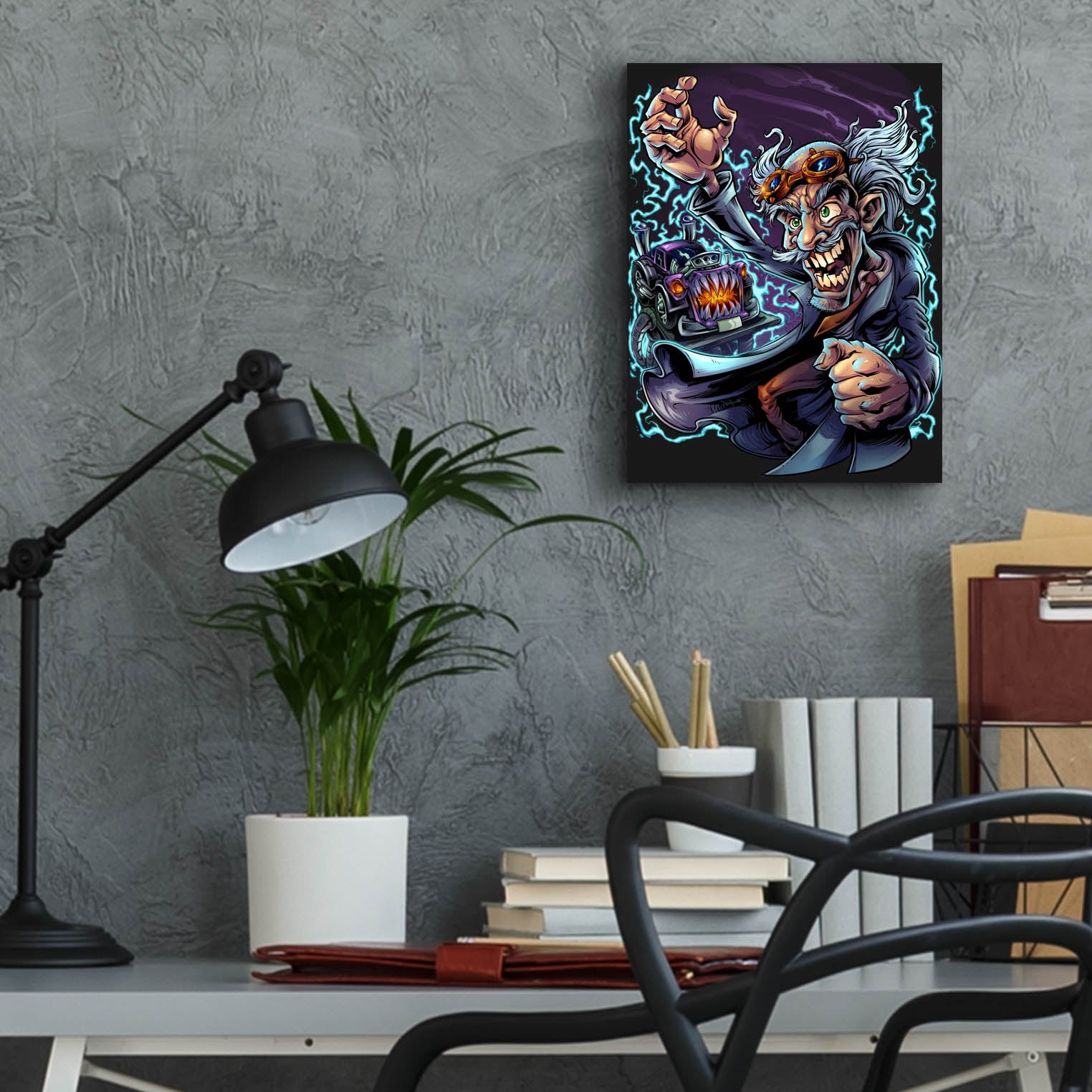 Epic Art 'Mad Scientist' by Flyland Designs, Acrylic Glass Wall Art,12x16