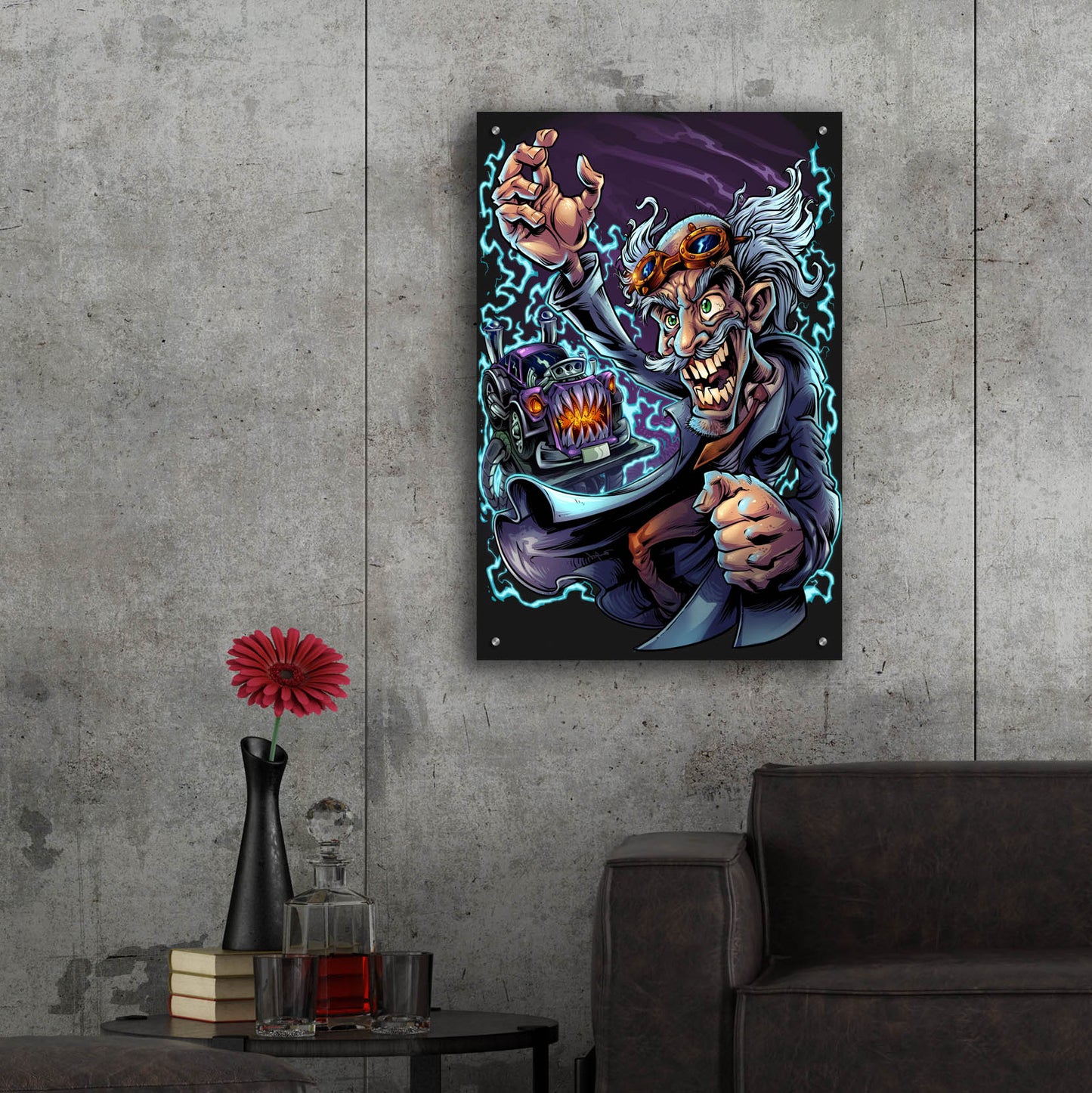 Epic Art 'Mad Scientist' by Flyland Designs, Acrylic Glass Wall Art,24x36