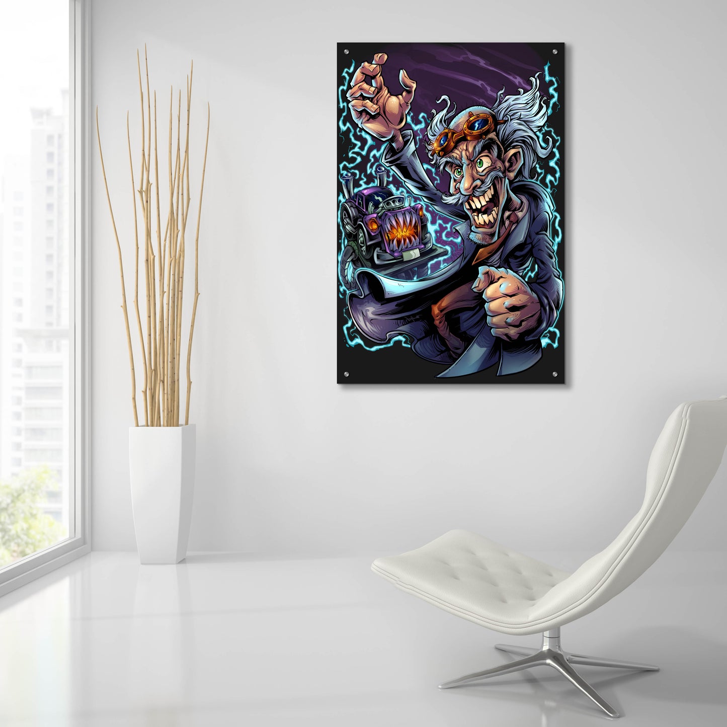 Epic Art 'Mad Scientist' by Flyland Designs, Acrylic Glass Wall Art,24x36