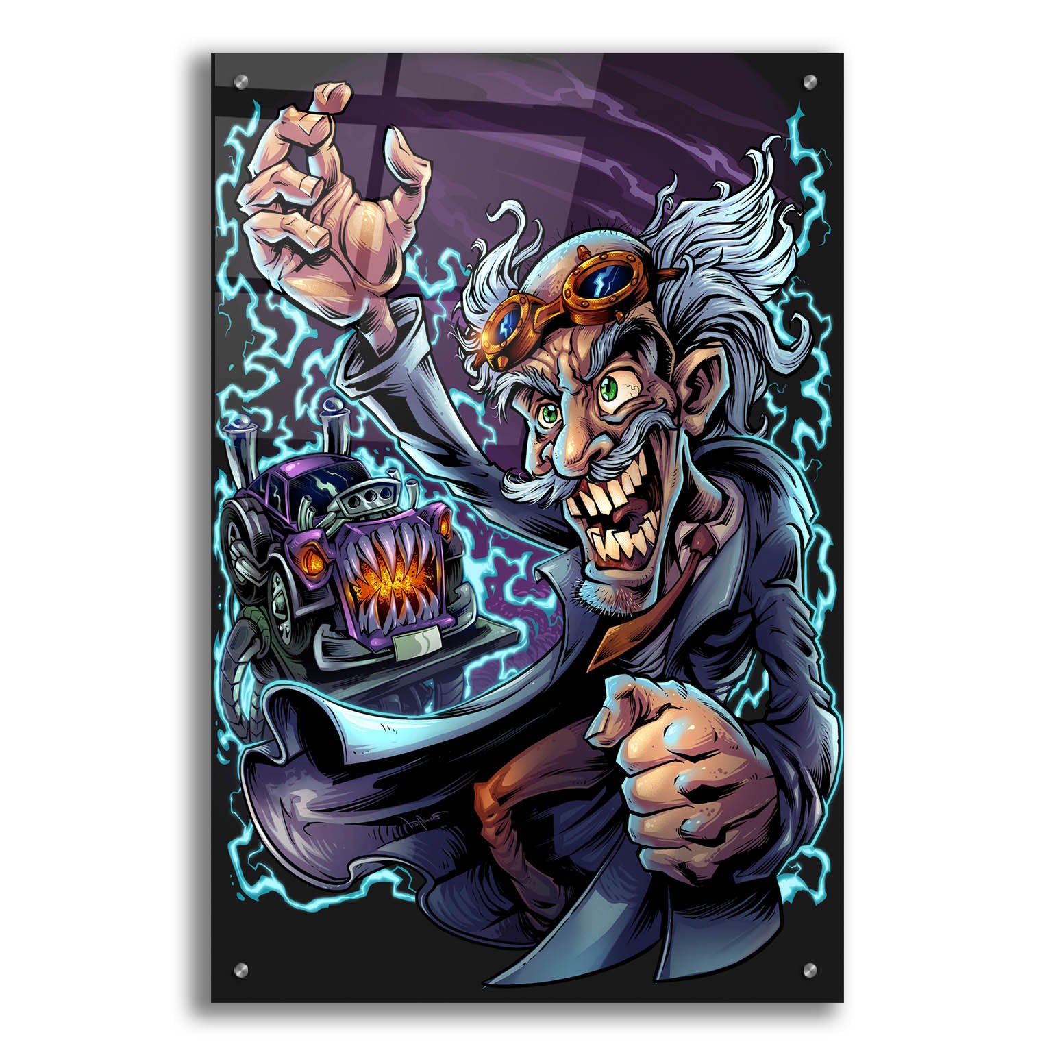 Epic Art 'Mad Scientist' by Flyland Designs, Acrylic Glass Wall