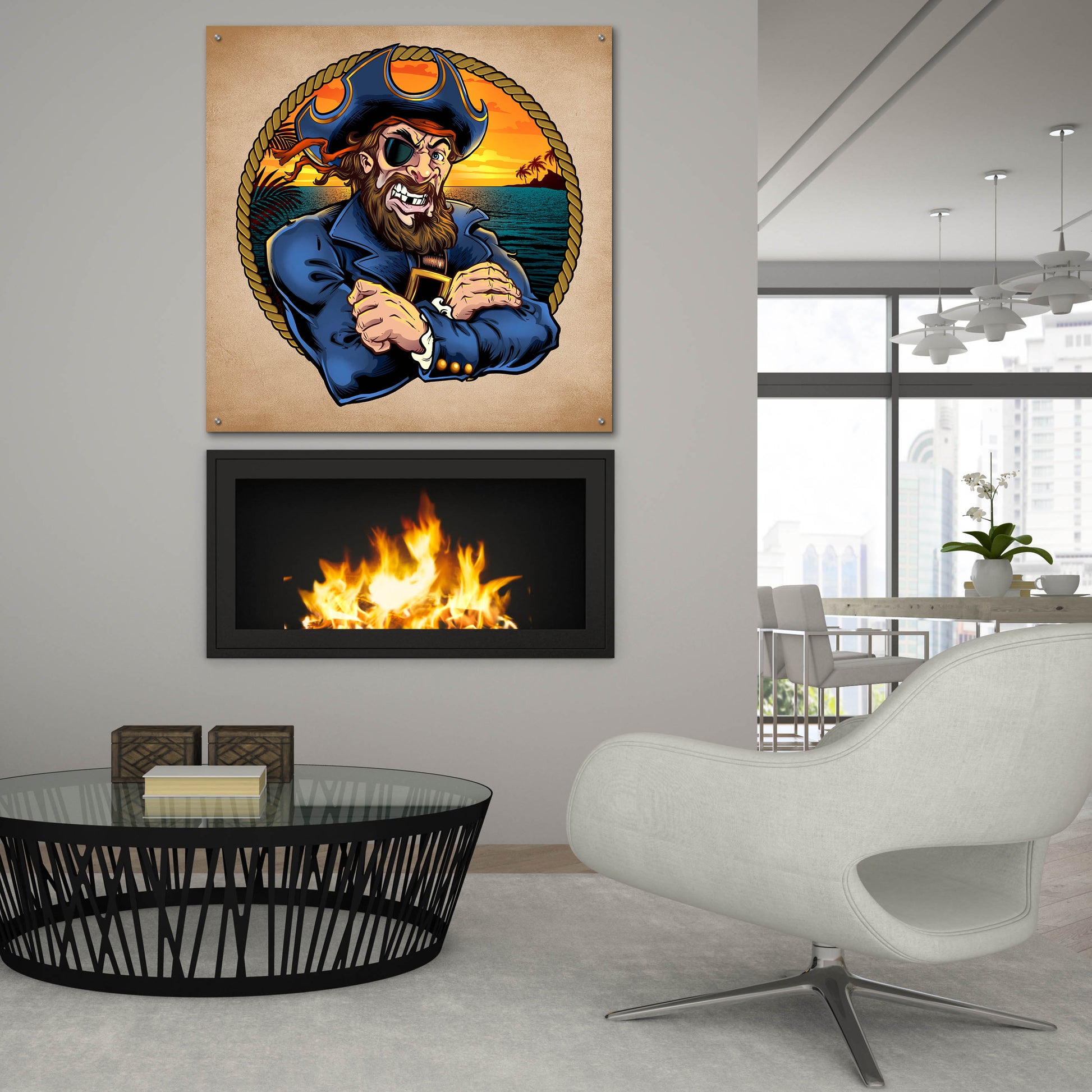 Epic Art 'Pirate Polos Logo' by Flyland Designs, Acrylic Glass Wall Art,36x36