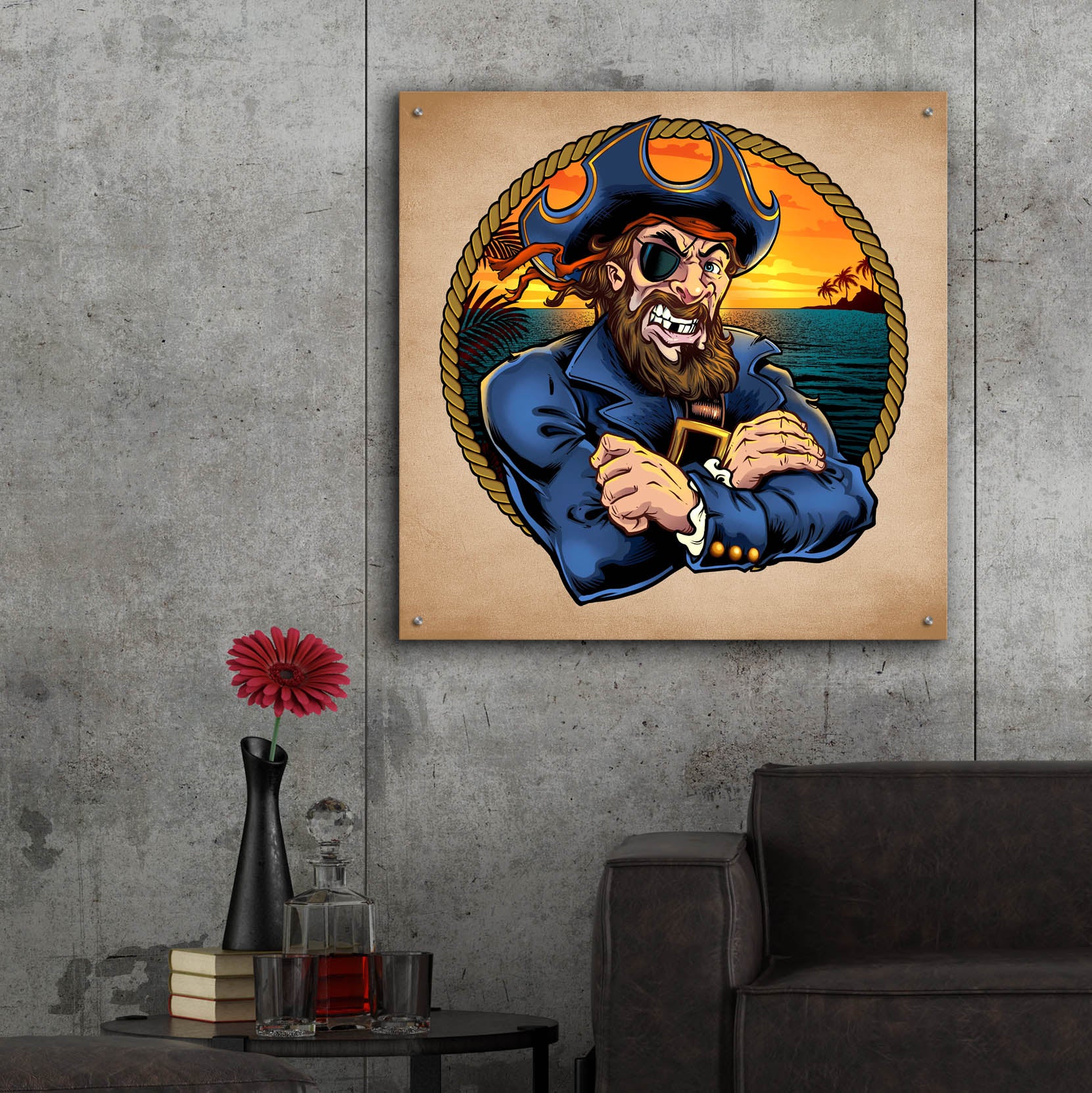 Epic Art 'Pirate Polos Logo' by Flyland Designs, Acrylic Glass Wall Art,36x36