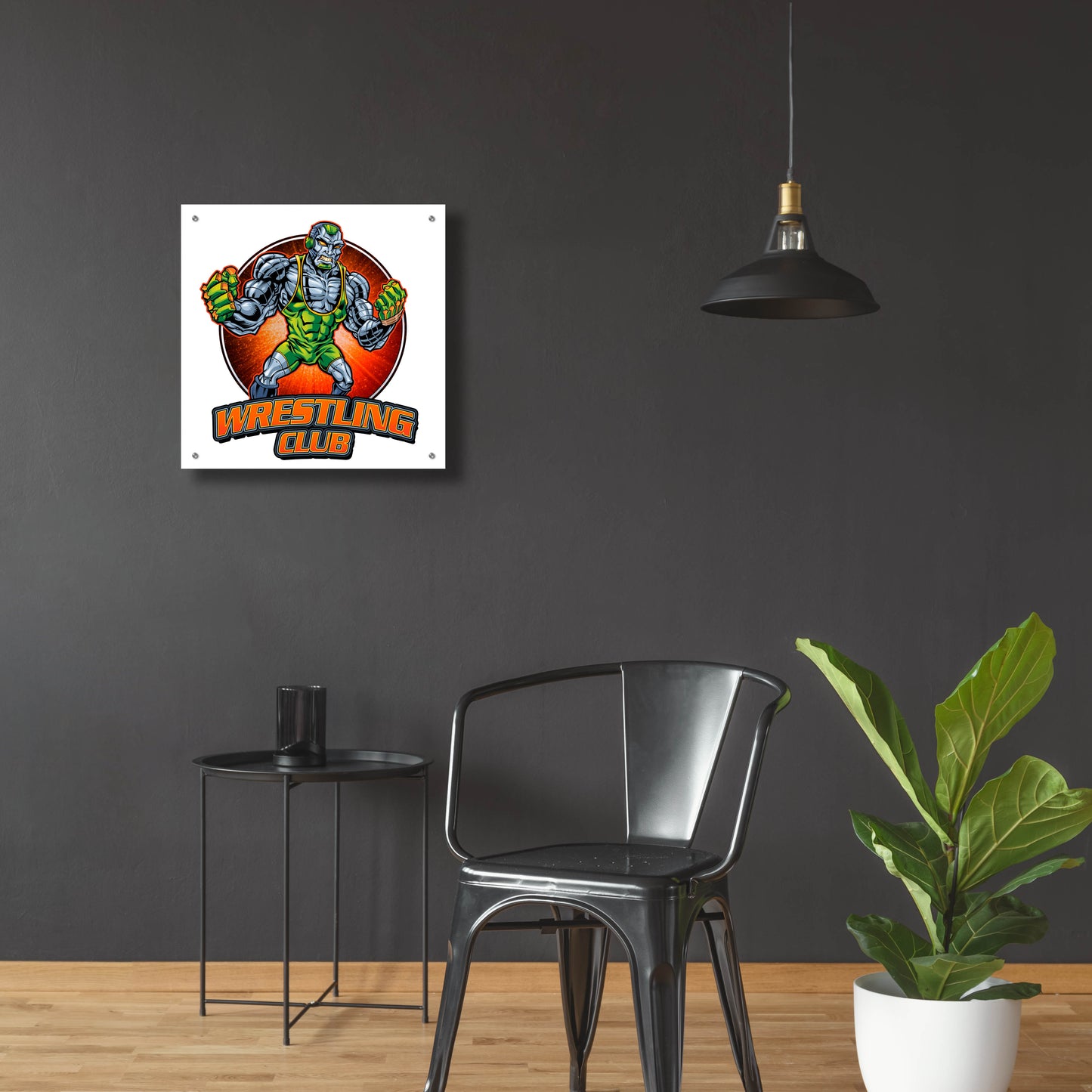 Epic Art 'Robot Mascot' by Flyland Designs, Acrylic Glass Wall Art,24x24