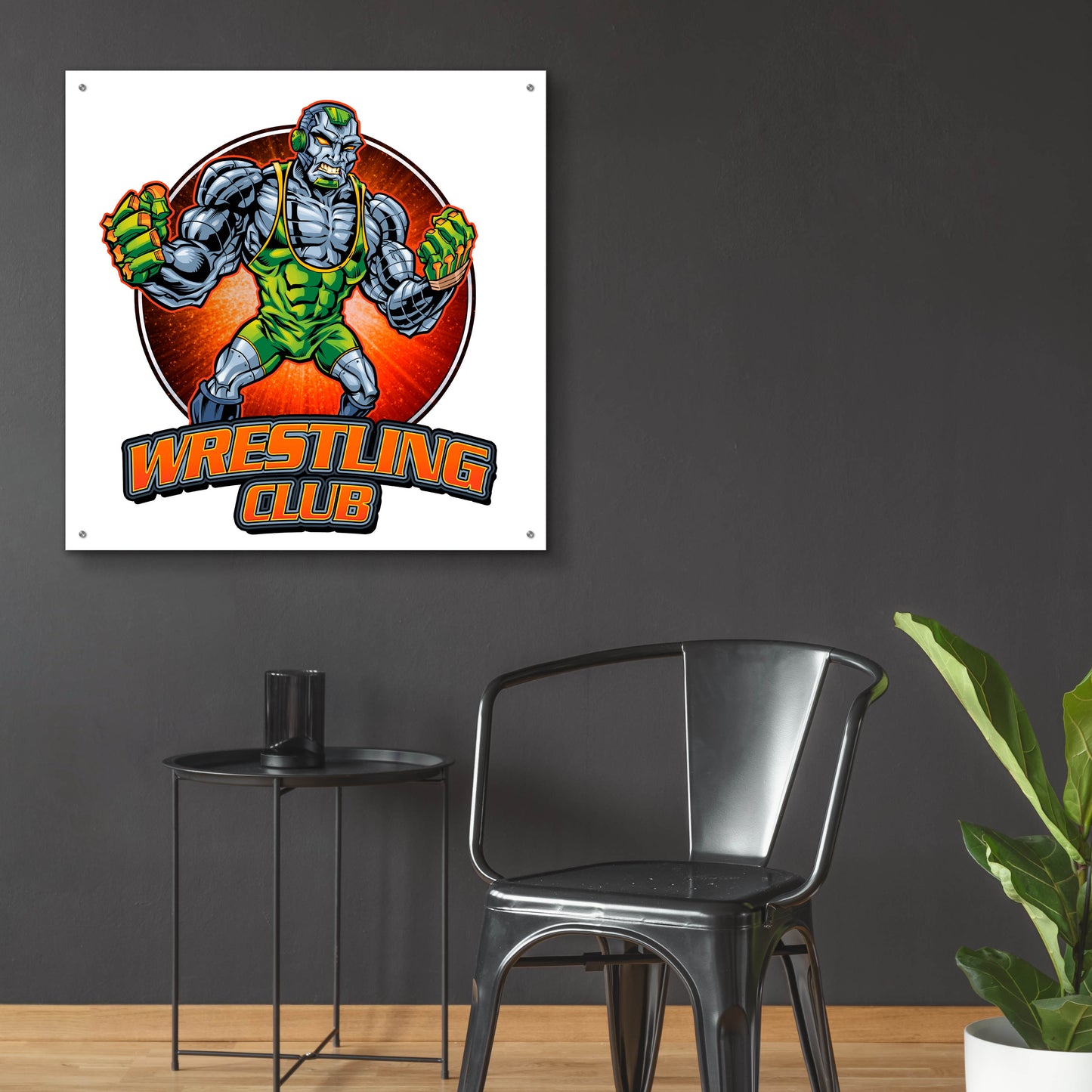 Epic Art 'Robot Mascot' by Flyland Designs, Acrylic Glass Wall Art,36x36