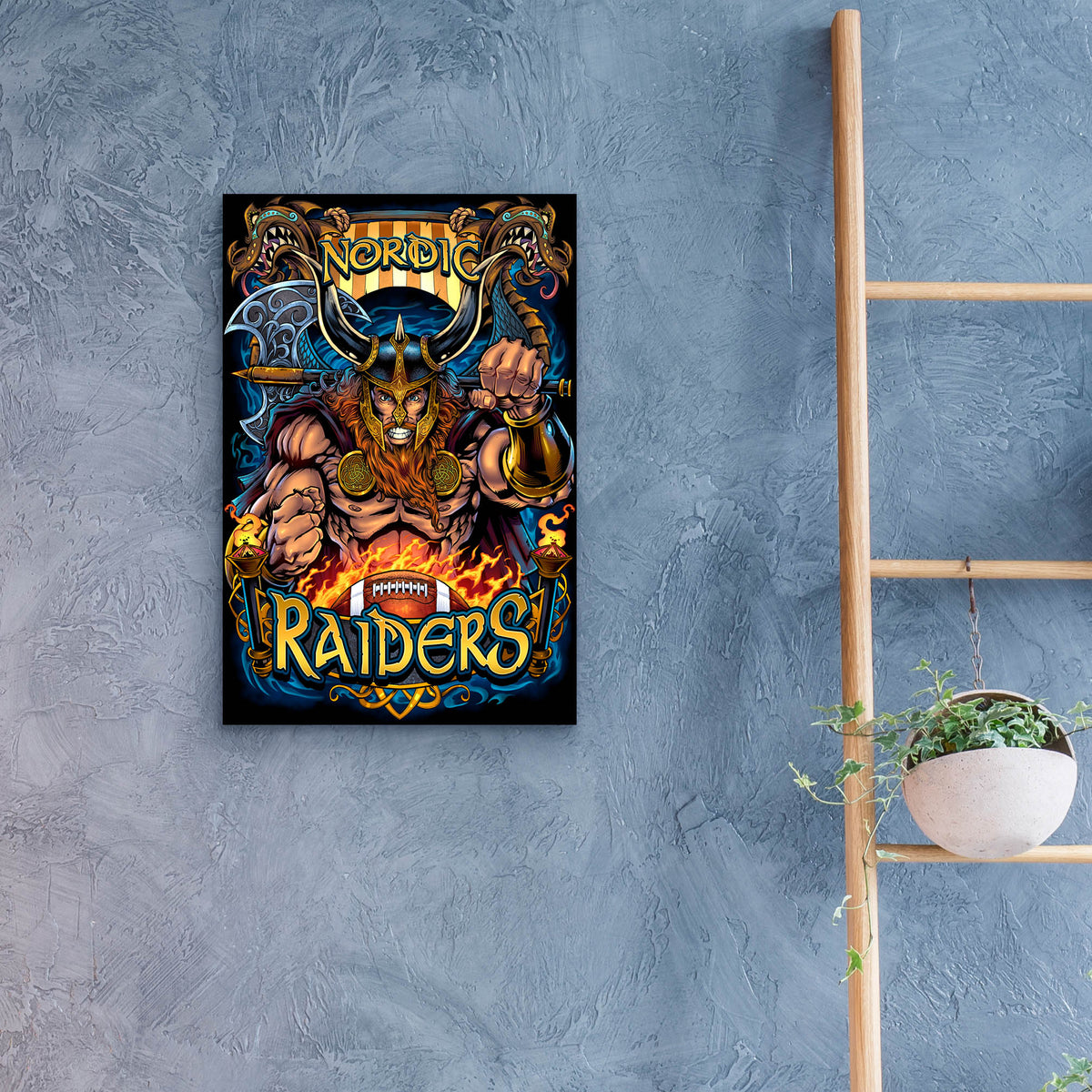 Epic Art 'Viking Sports Mascot' by Flyland Designs, Acrylic Glass Wall Art,16x24