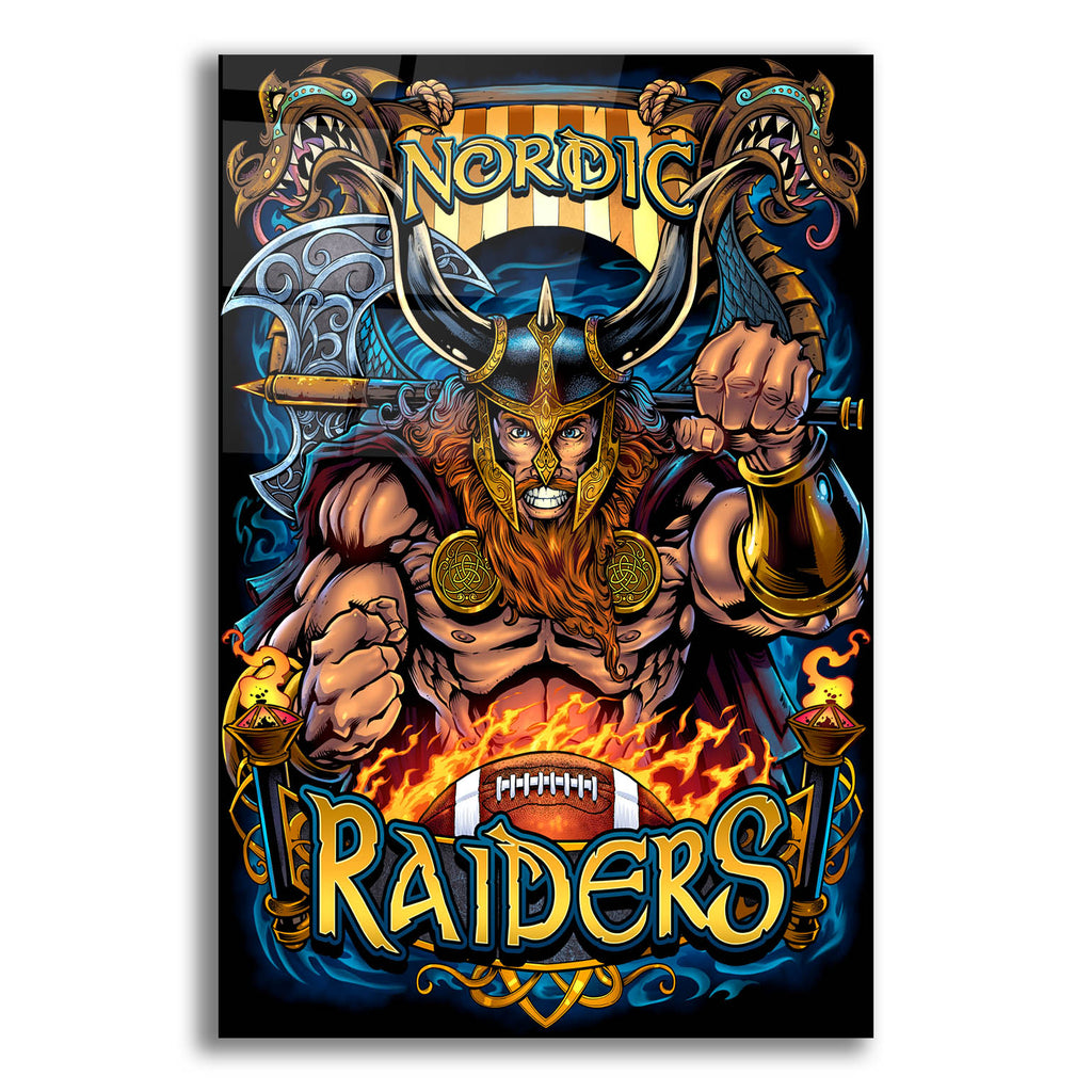 Epic Art 'Viking Sports Mascot' by Flyland Designs, Acrylic Glass Wall Art