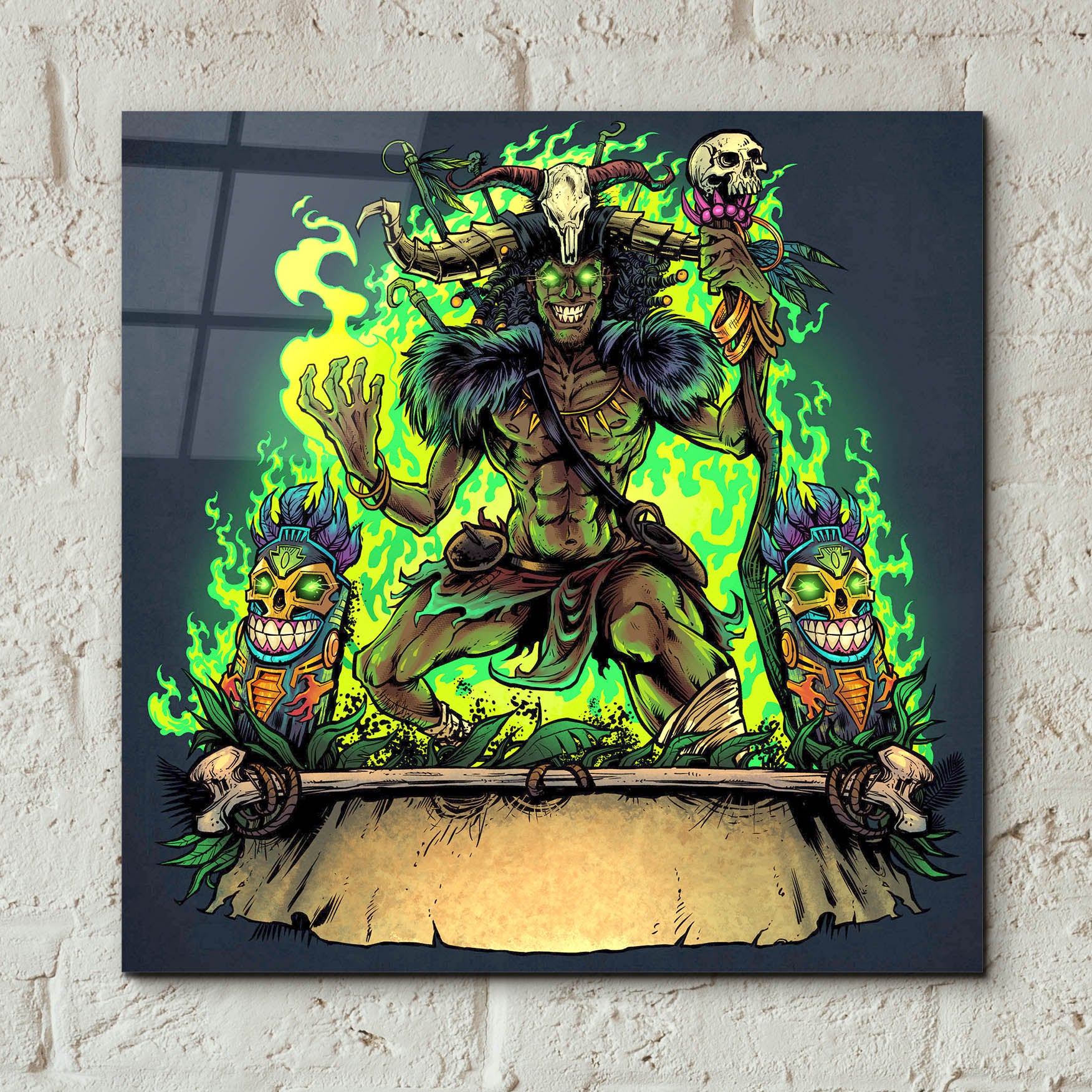 Epic Art 'Witch Doctor' by Flyland Designs, Acrylic Glass Wall Art,12x12