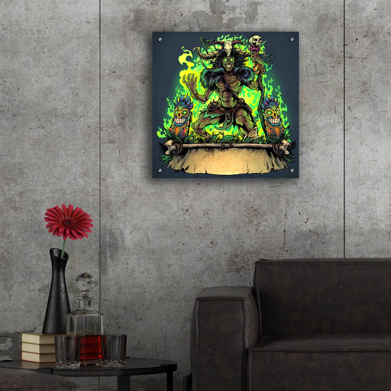 Epic Art 'Witch Doctor' by Flyland Designs, Acrylic Glass Wall Art,24x24