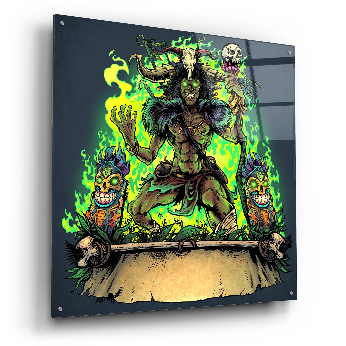 Epic Art 'Witch Doctor' by Flyland Designs, Acrylic Glass Wall Art,36x36