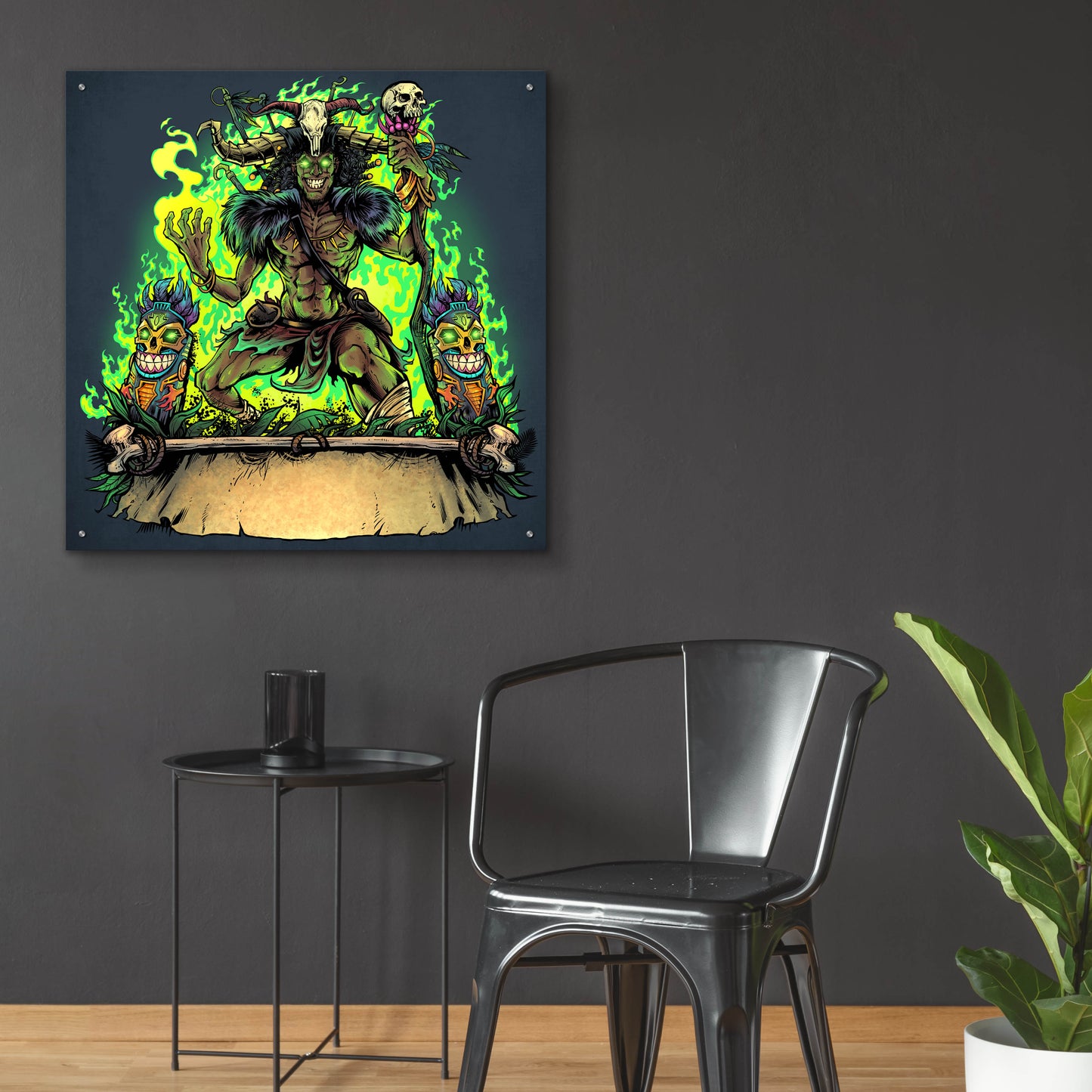 Epic Art 'Witch Doctor' by Flyland Designs, Acrylic Glass Wall Art,36x36
