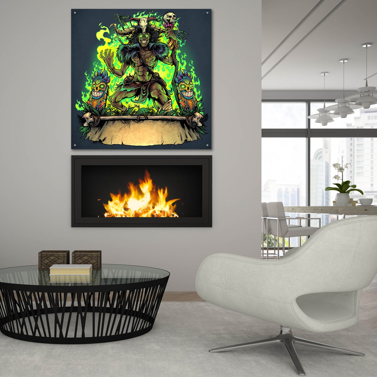 Epic Art 'Witch Doctor' by Flyland Designs, Acrylic Glass Wall Art,36x36