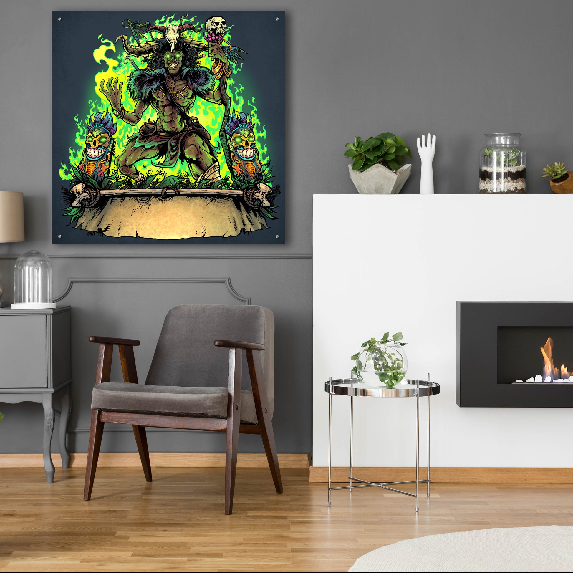 Epic Art 'Witch Doctor' by Flyland Designs, Acrylic Glass Wall Art,36x36