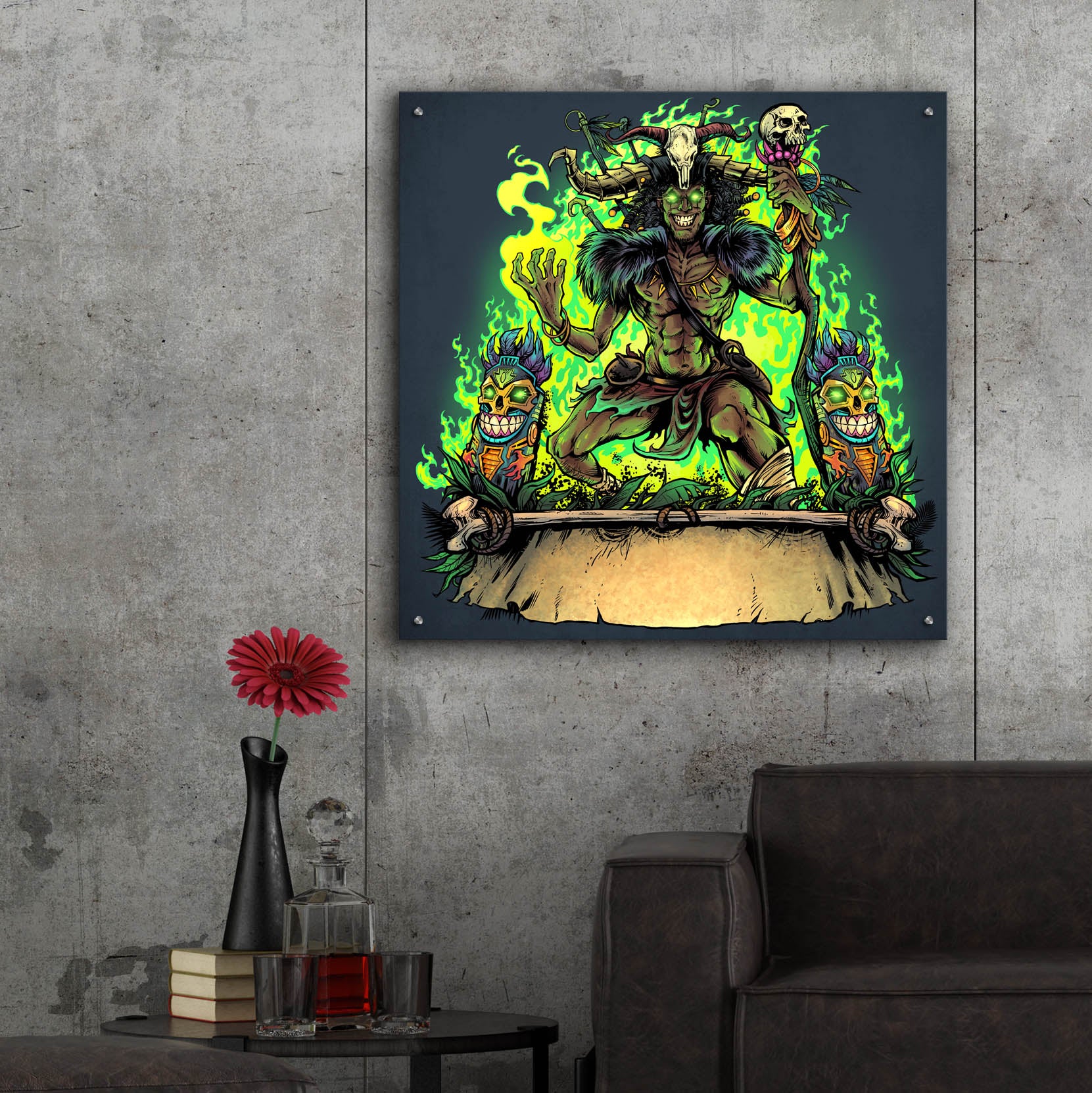 Epic Art 'Witch Doctor' by Flyland Designs, Acrylic Glass Wall Art,36x36