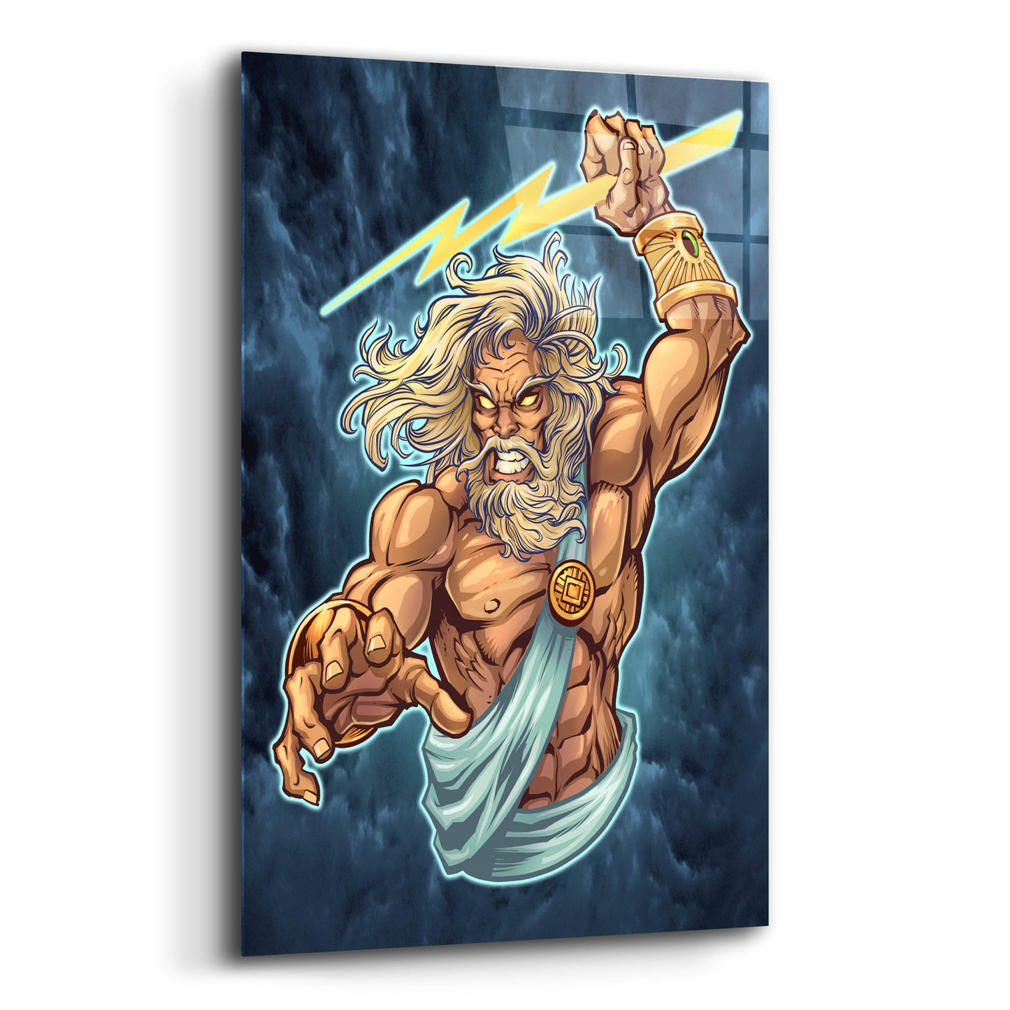 Epic Art 'Zeus Full Color' by Flyland Designs, Acrylic Glass Wall Art,12x16