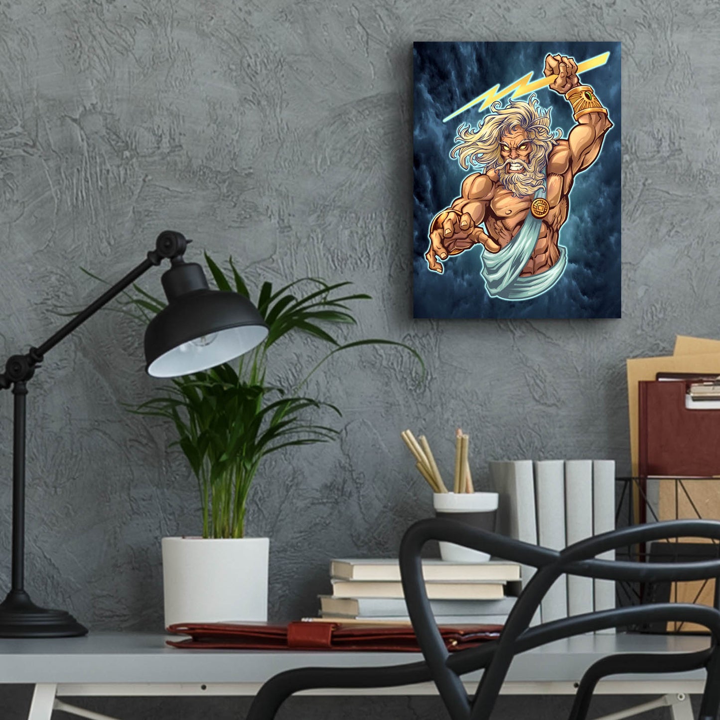 Epic Art 'Zeus Full Color' by Flyland Designs, Acrylic Glass Wall Art,12x16