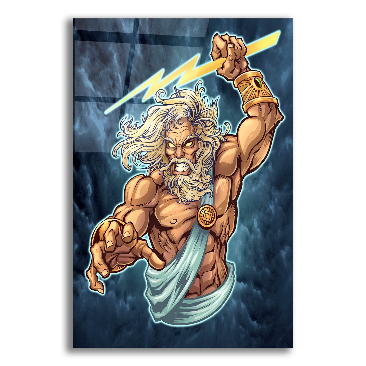 Epic Art 'Zeus Full Color' by Flyland Designs, Acrylic Glass Wall Art,12x16