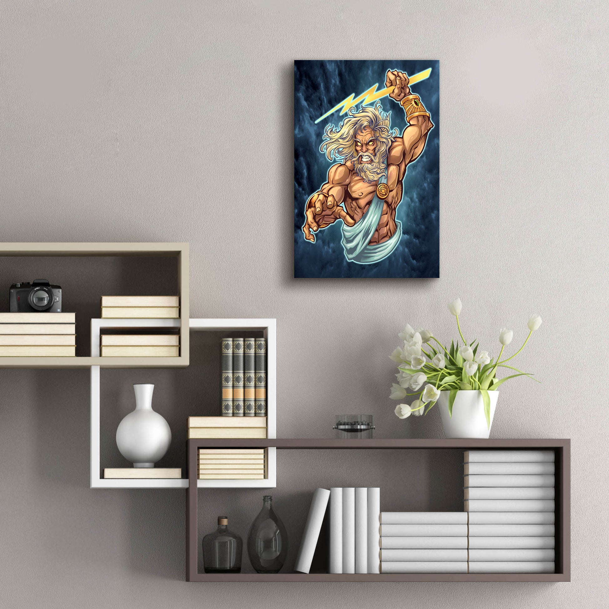 Epic Art 'Zeus Full Color' by Flyland Designs, Acrylic Glass Wall Art,16x24