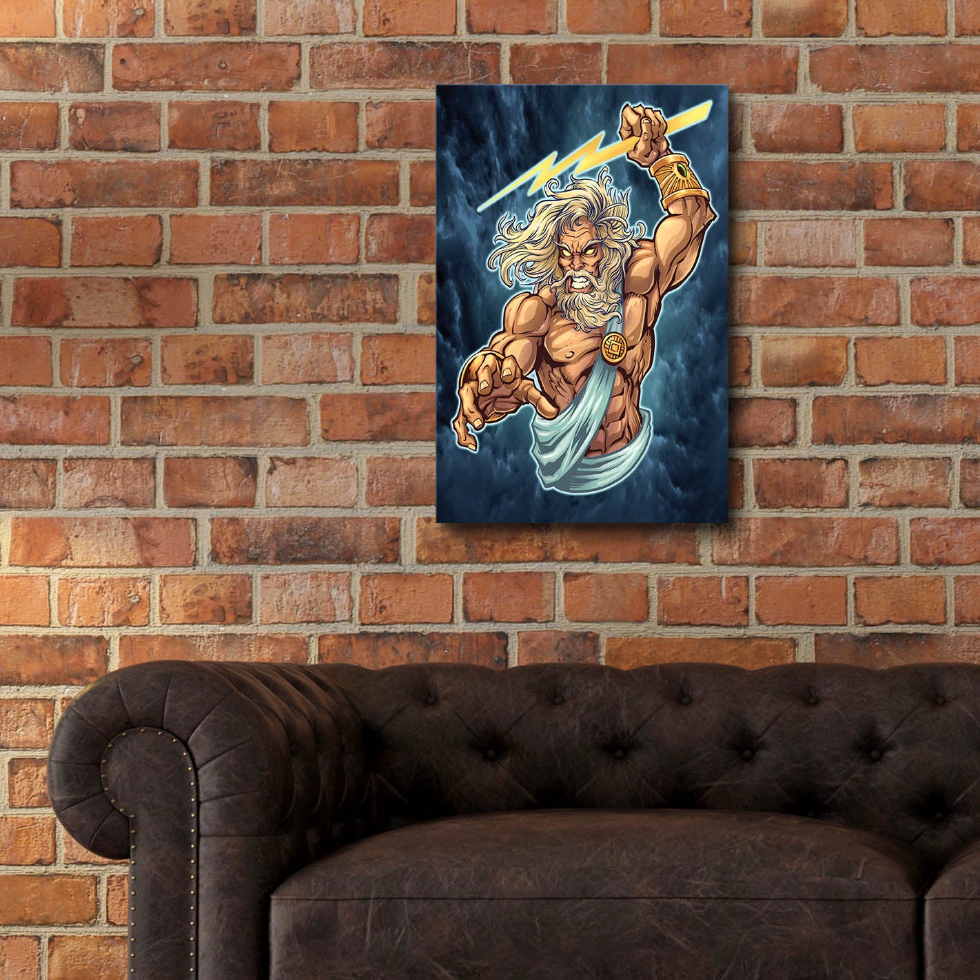 Epic Art 'Zeus Full Color' by Flyland Designs, Acrylic Glass Wall Art,16x24