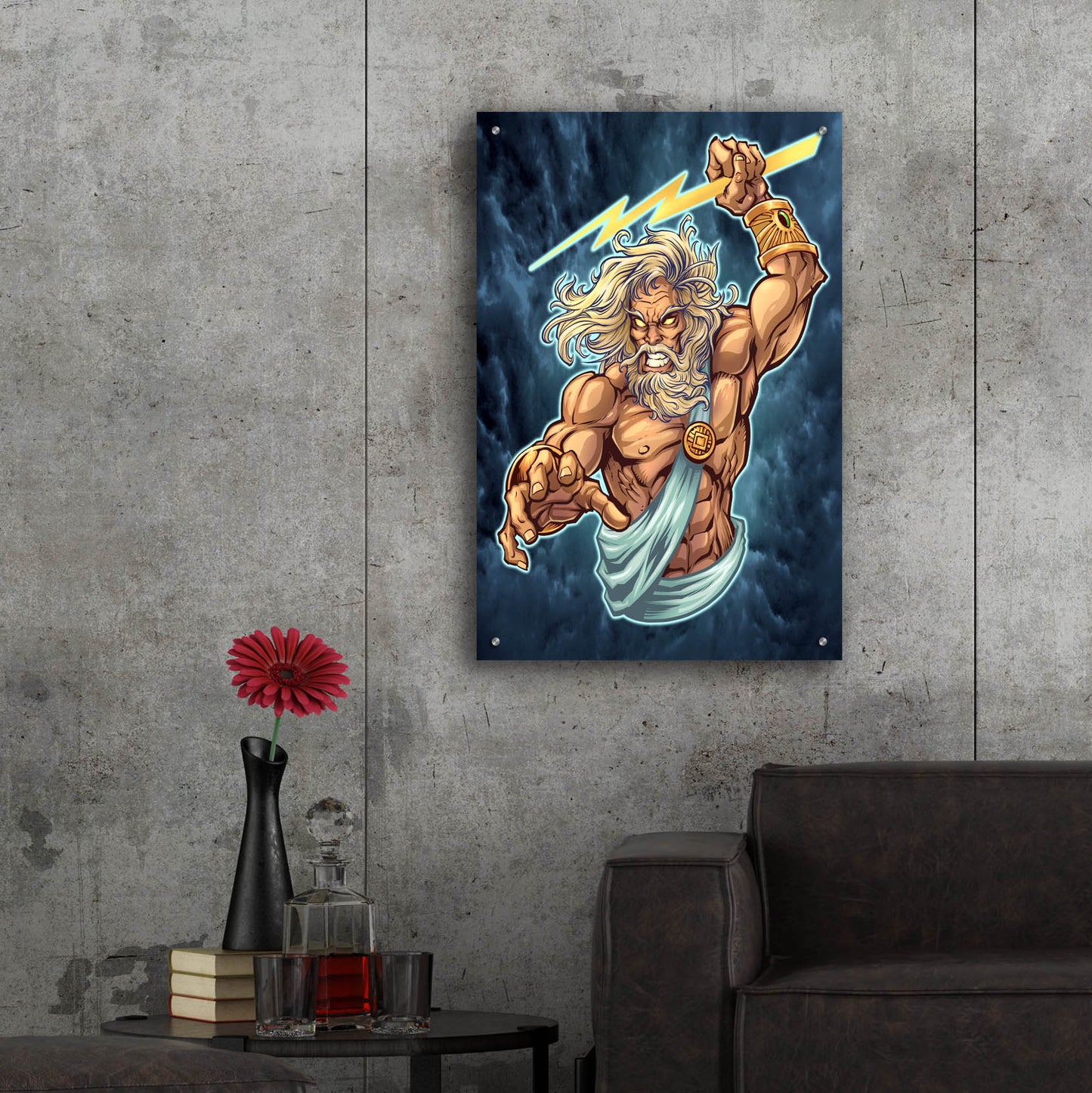 Epic Art 'Zeus Full Color' by Flyland Designs, Acrylic Glass Wall Art,24x36