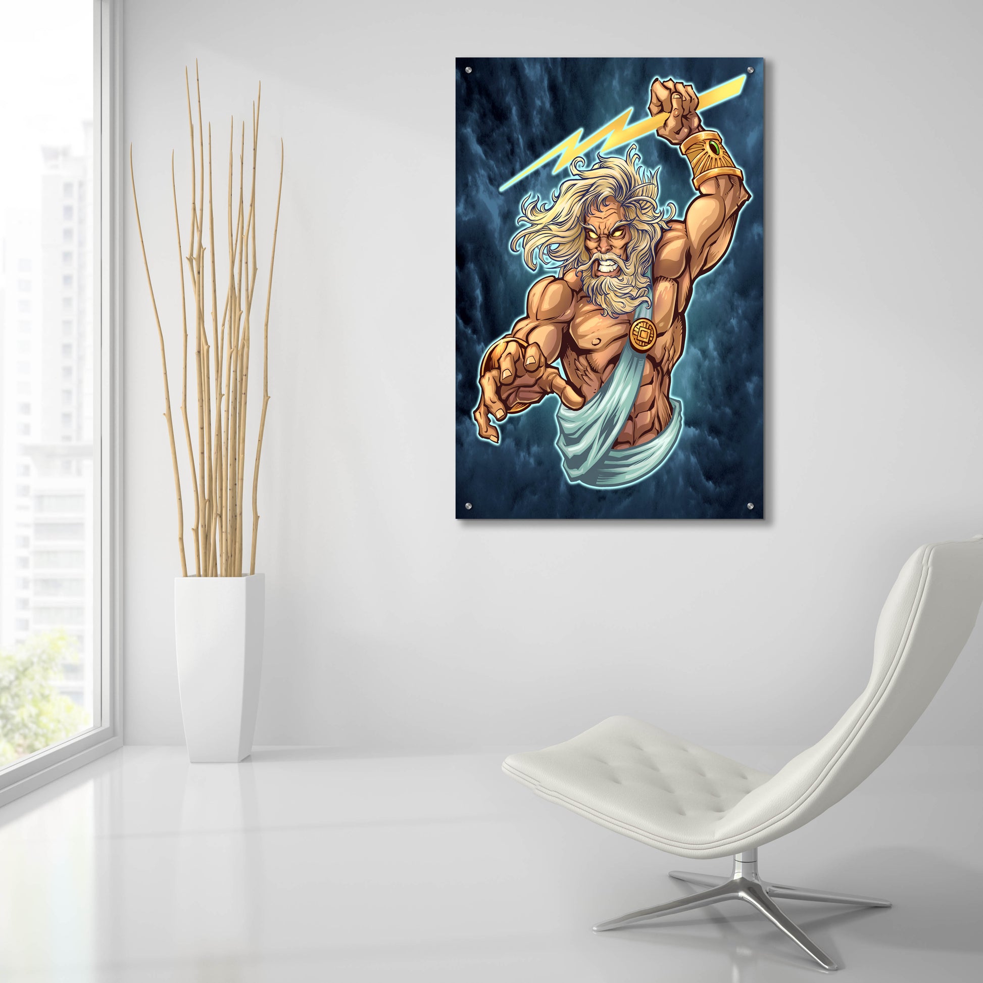 Epic Art 'Zeus Full Color' by Flyland Designs, Acrylic Glass Wall Art,24x36