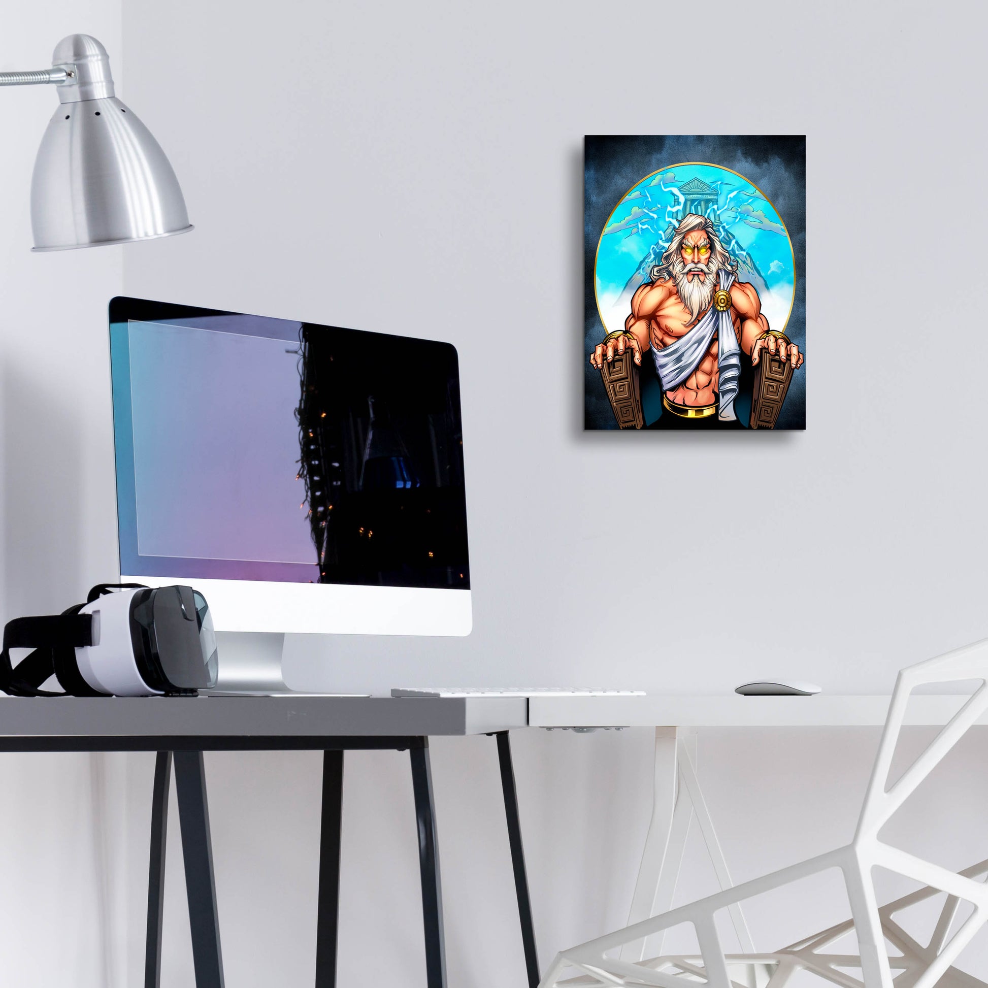 Epic Art 'Zeus On Throne' by Flyland Designs, Acrylic Glass Wall Art,12x16