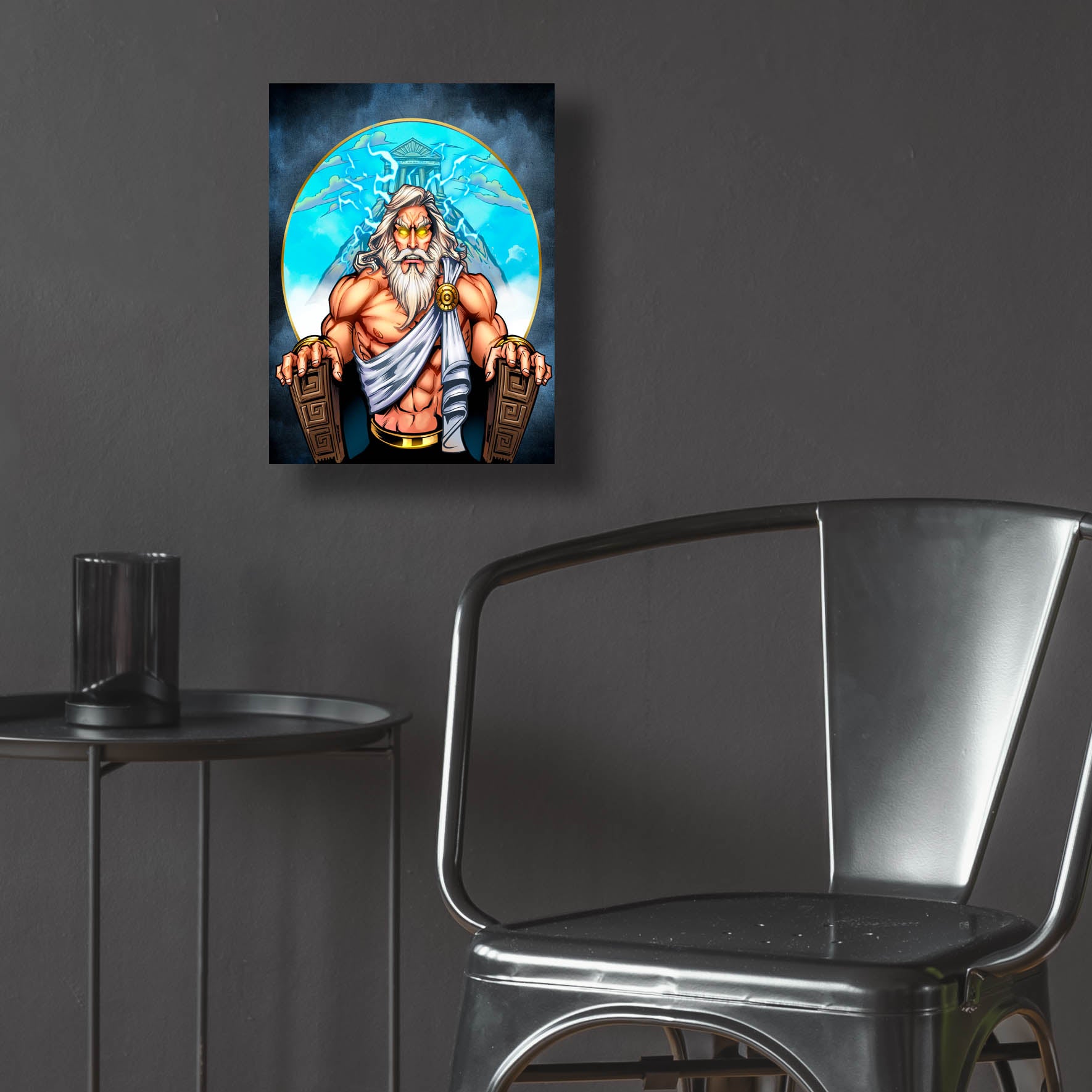 Epic Art 'Zeus On Throne' by Flyland Designs, Acrylic Glass Wall Art,12x16