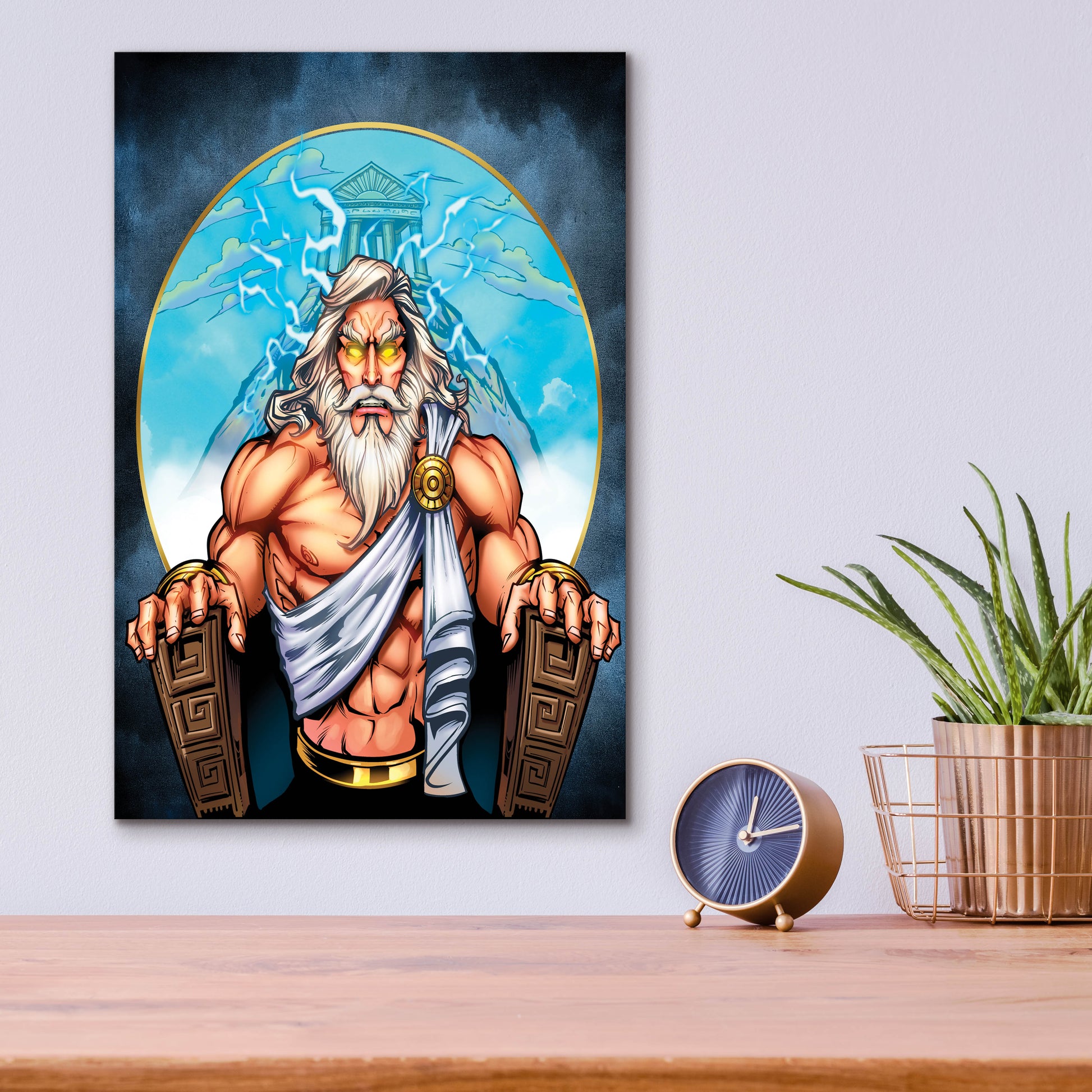 Epic Art 'Zeus On Throne' by Flyland Designs, Acrylic Glass Wall Art,12x16