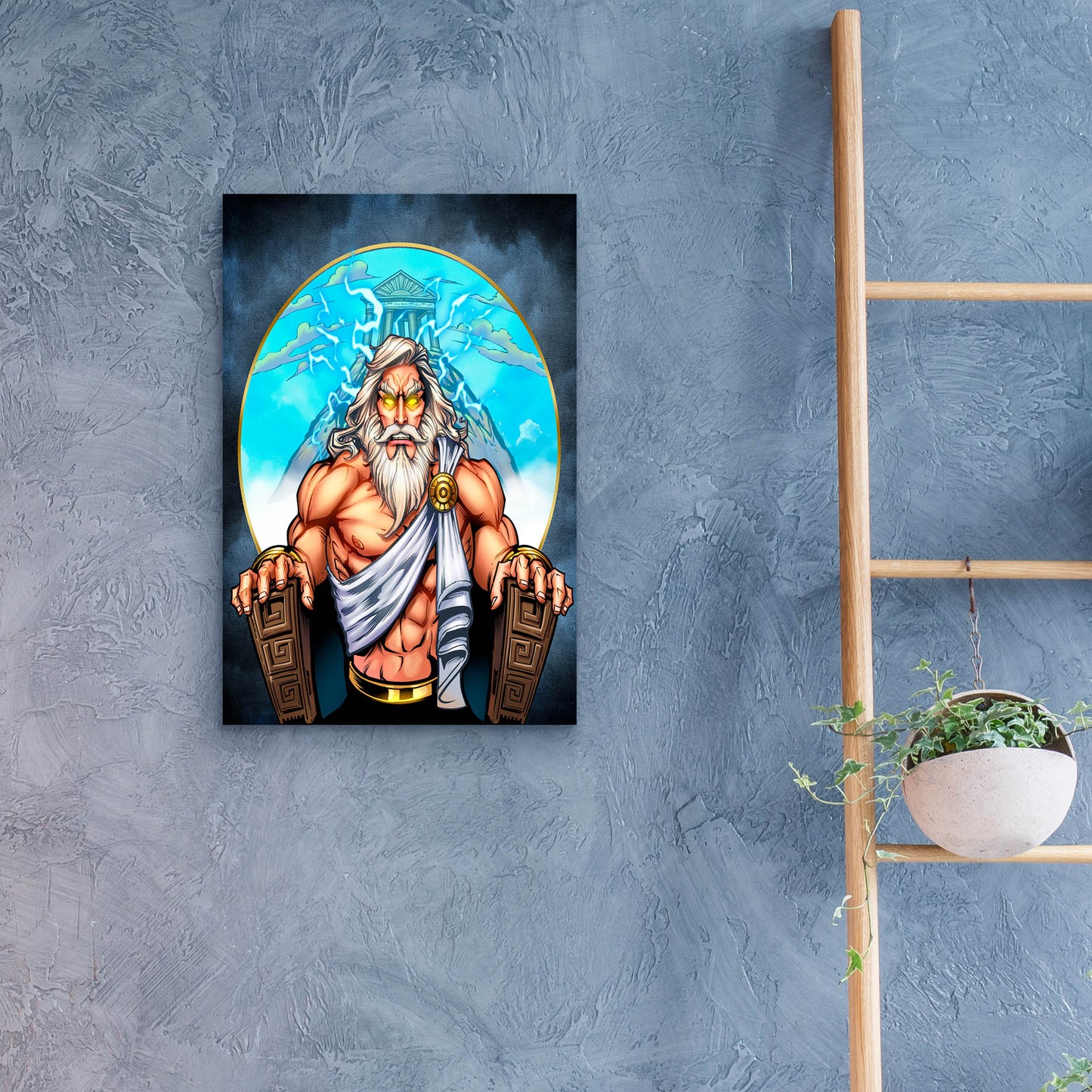 Epic Art 'Zeus On Throne' by Flyland Designs, Acrylic Glass Wall Art,16x24