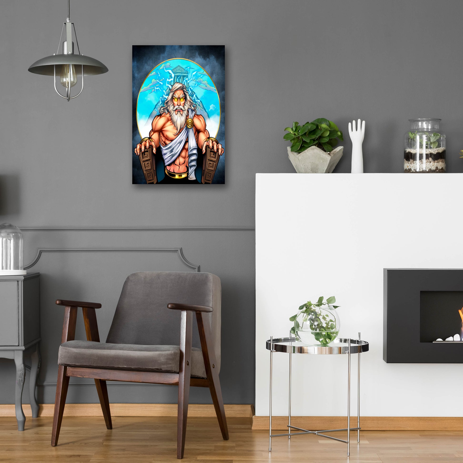 Epic Art 'Zeus On Throne' by Flyland Designs, Acrylic Glass Wall Art,16x24