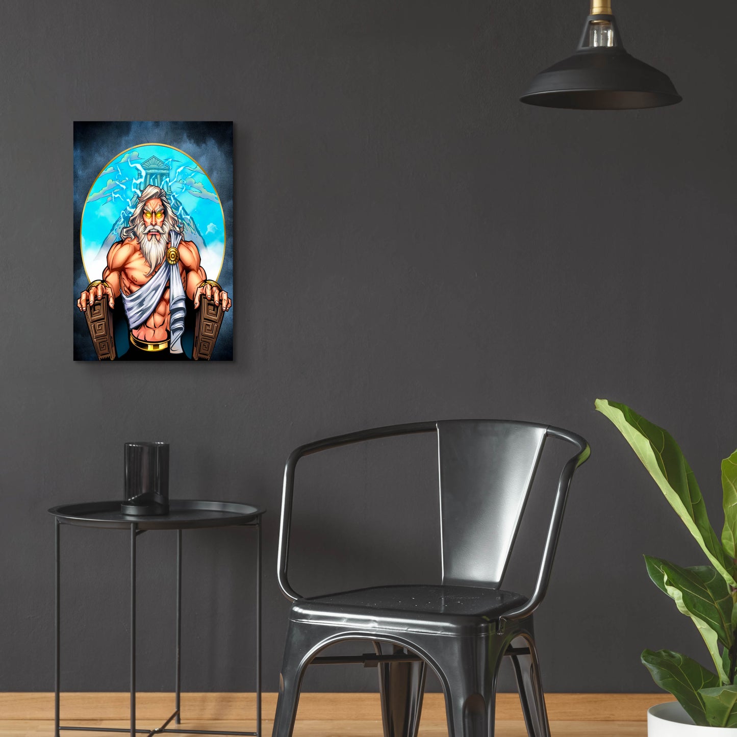 Epic Art 'Zeus On Throne' by Flyland Designs, Acrylic Glass Wall Art,16x24