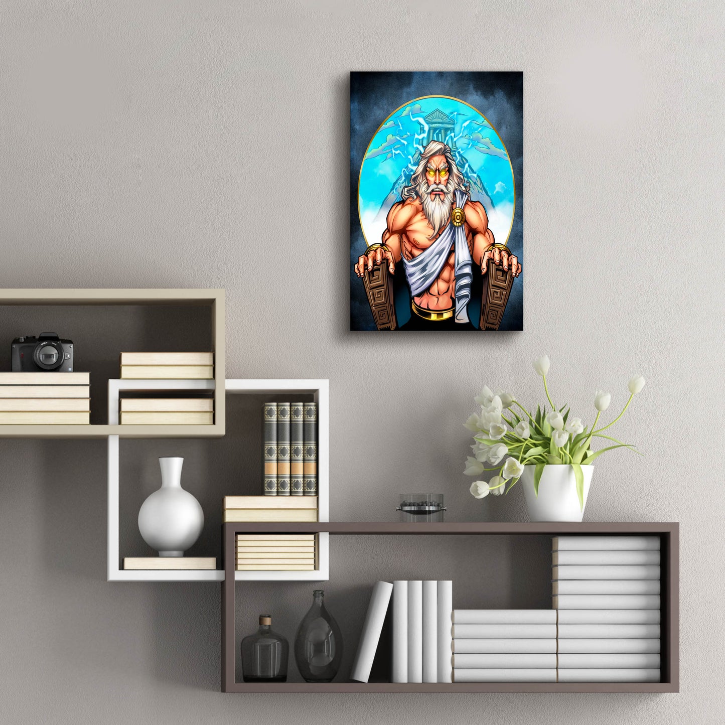 Epic Art 'Zeus On Throne' by Flyland Designs, Acrylic Glass Wall Art,16x24