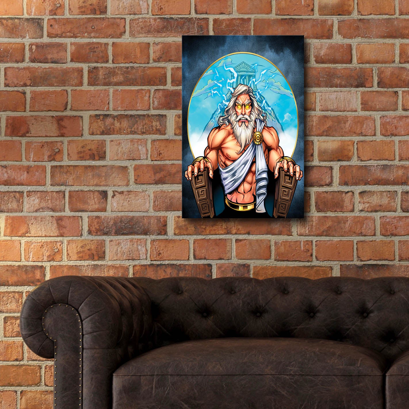 Epic Art 'Zeus On Throne' by Flyland Designs, Acrylic Glass Wall Art,16x24