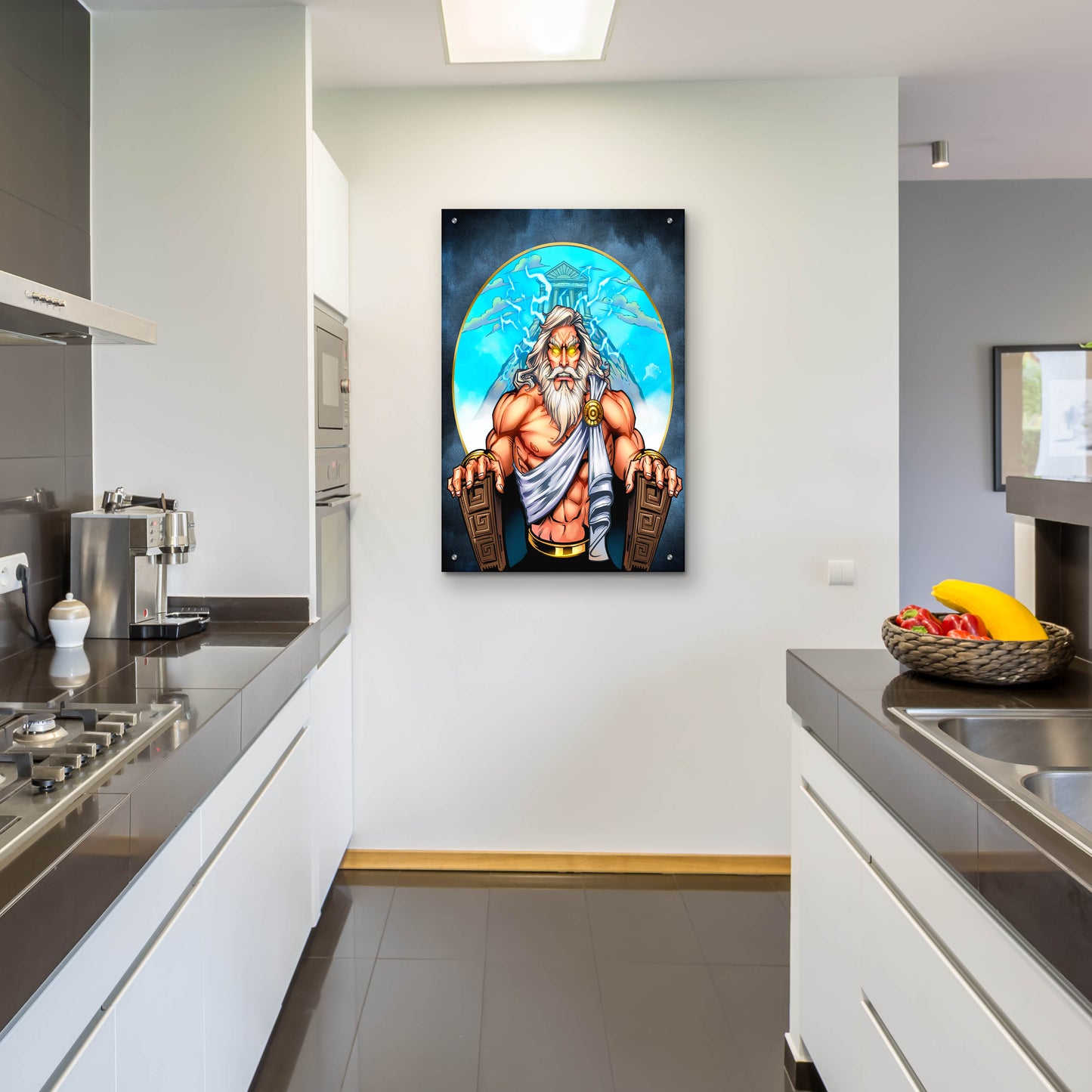 Epic Art 'Zeus On Throne' by Flyland Designs, Acrylic Glass Wall Art,24x36