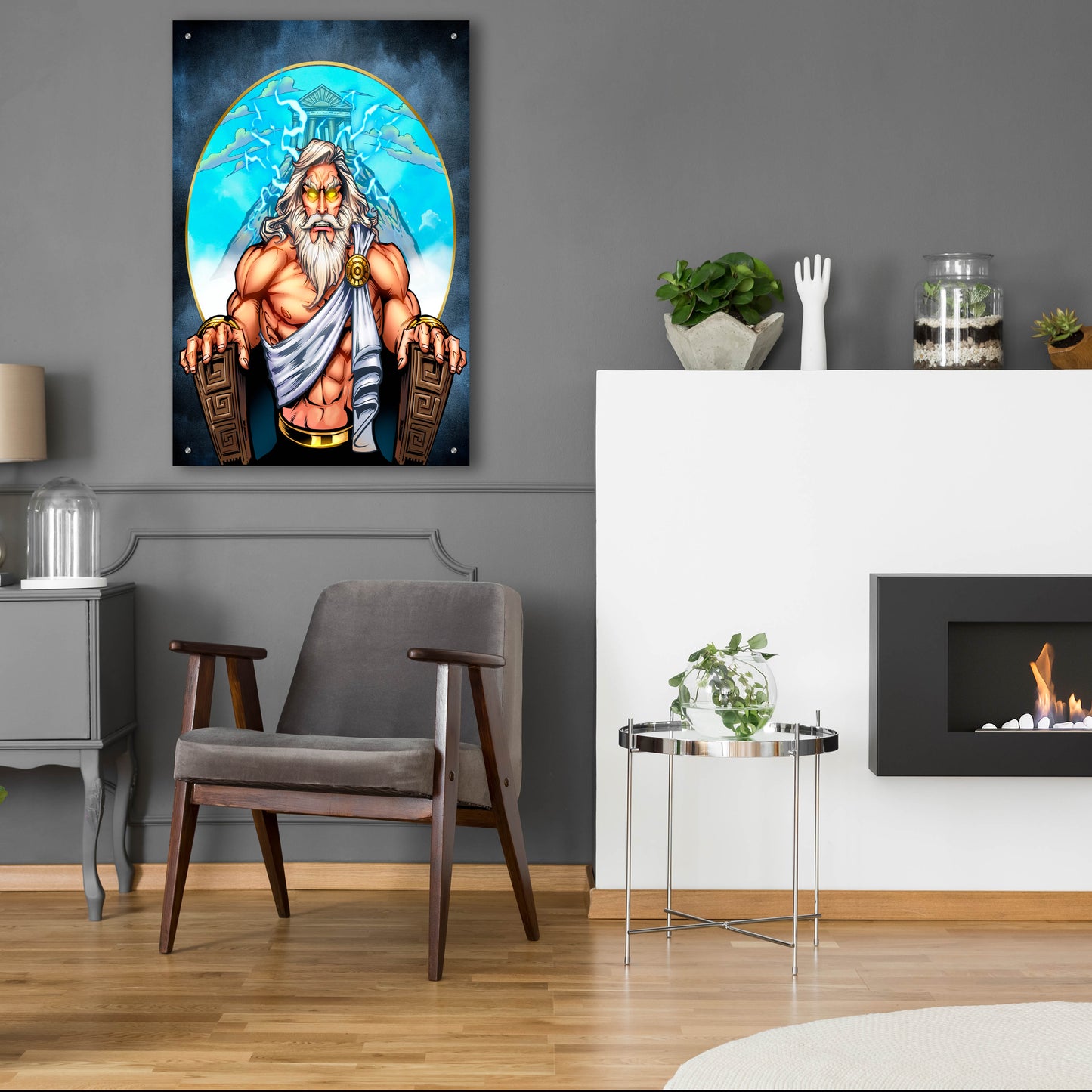 Epic Art 'Zeus On Throne' by Flyland Designs, Acrylic Glass Wall Art,24x36