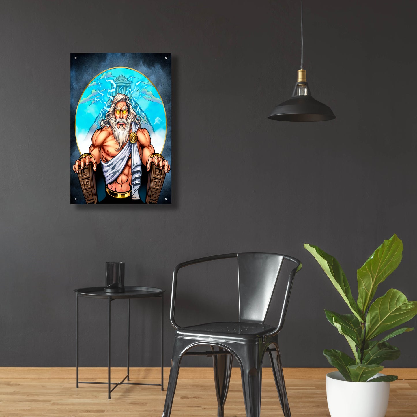 Epic Art 'Zeus On Throne' by Flyland Designs, Acrylic Glass Wall Art,24x36