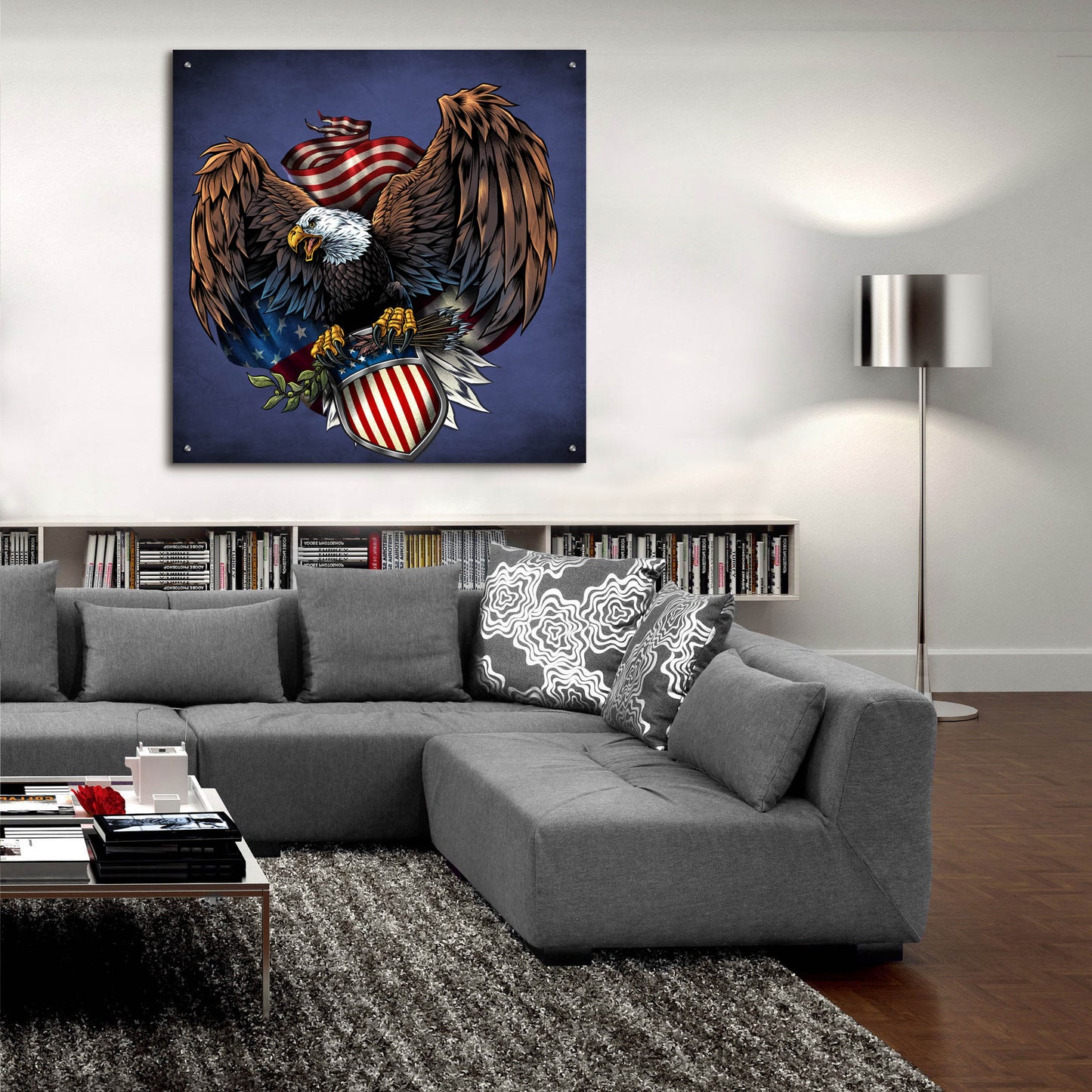 Epic Art 'Army Eagle Decal' by Flyland Designs, Acrylic Glass Wall Art,36x36