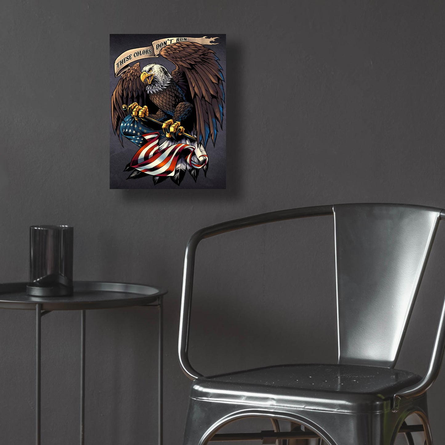 Epic Art 'Eagle Holding Flag' by Flyland Designs, Acrylic Glass Wall Art,12x16