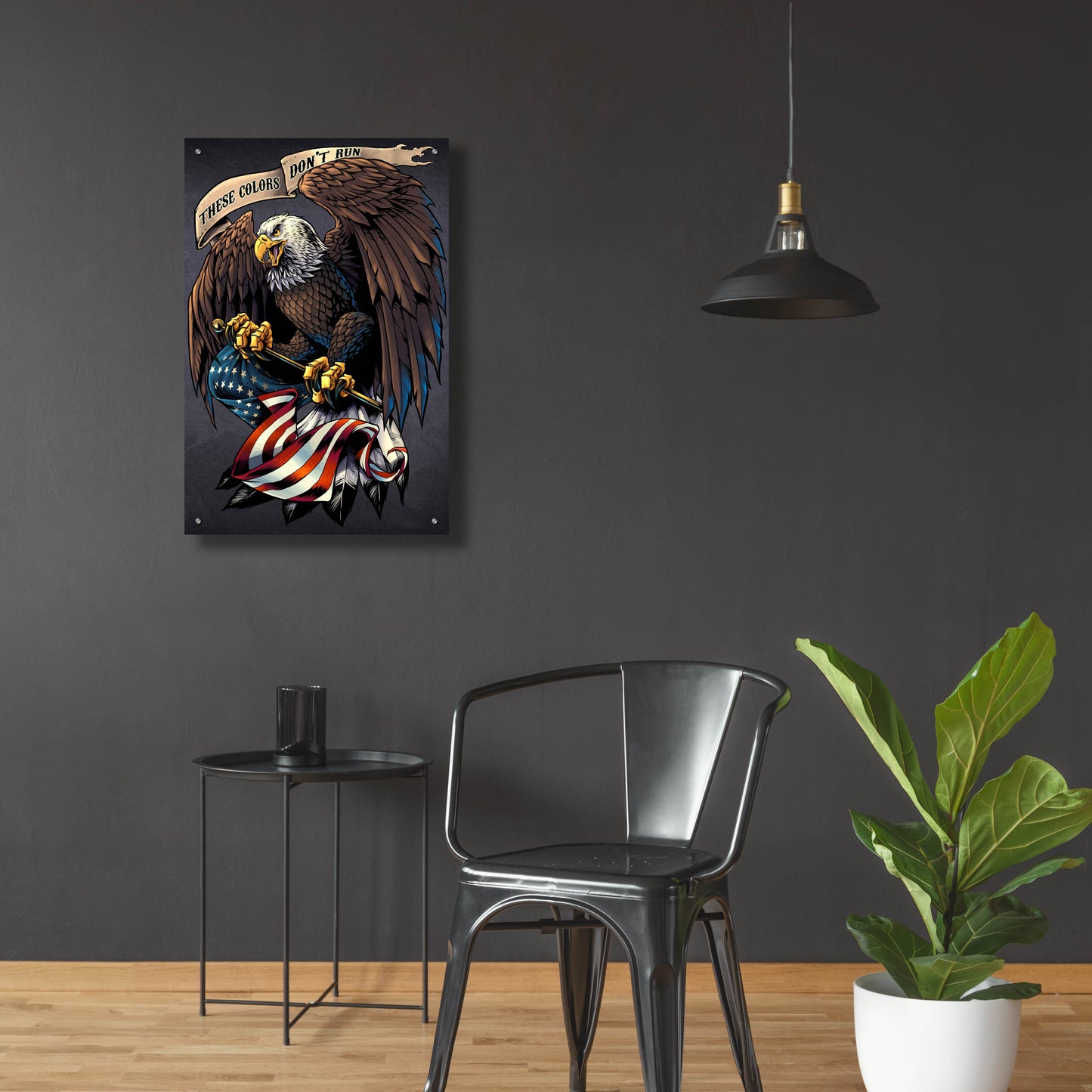 Epic Art 'Eagle Holding Flag' by Flyland Designs, Acrylic Glass Wall Art,24x36