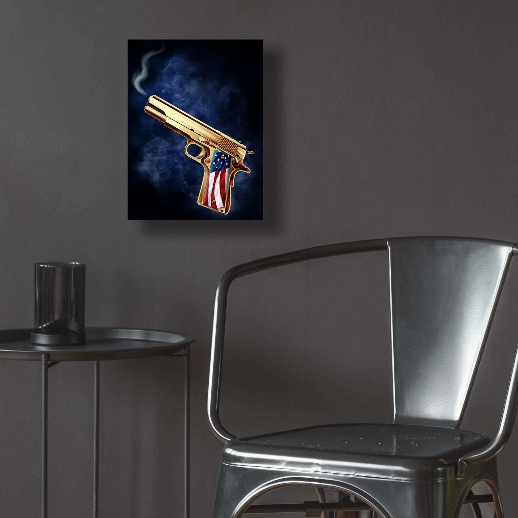 Epic Art 'Golden Gun' by Flyland Designs, Acrylic Glass Wall Art,12x16