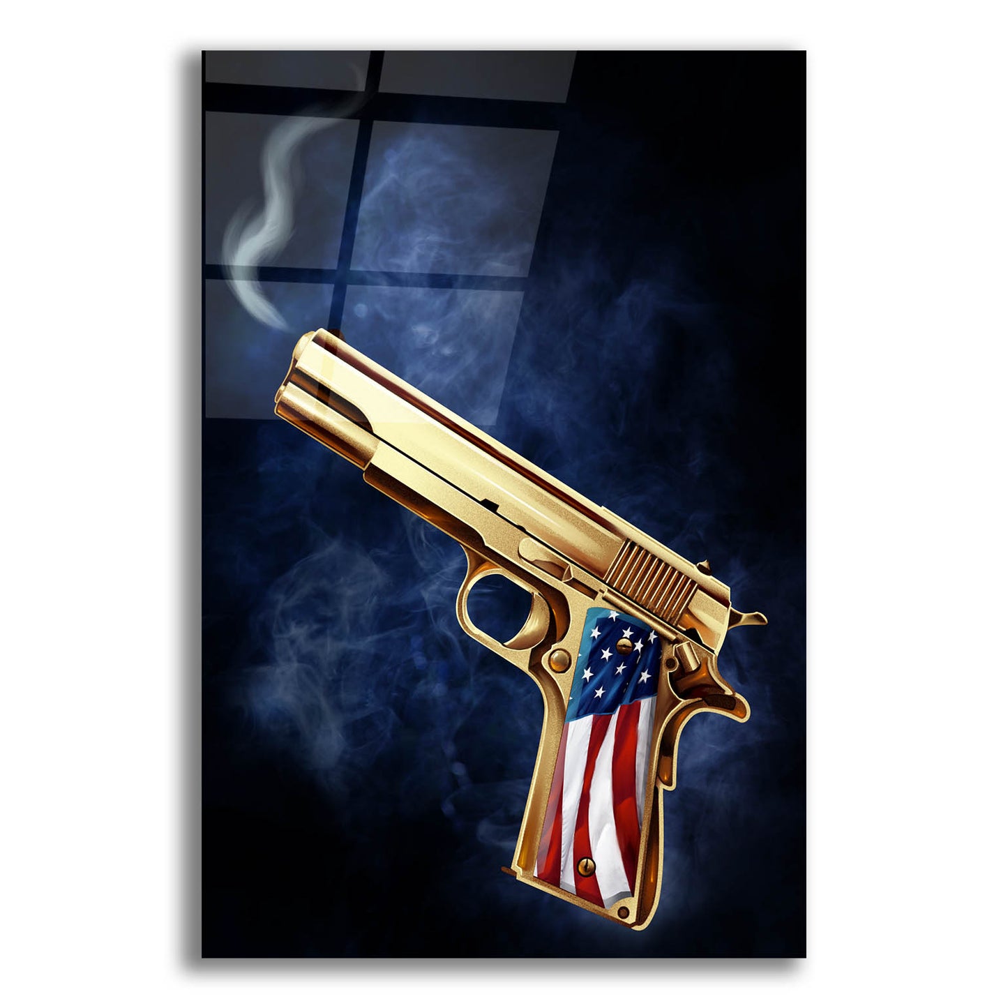 Epic Art 'Golden Gun' by Flyland Designs, Acrylic Glass Wall Art,12x16