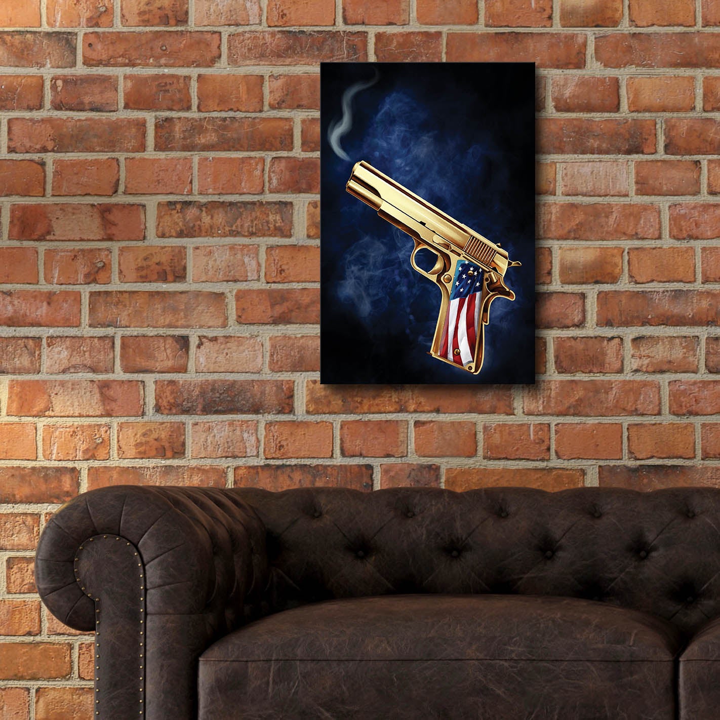 Epic Art 'Golden Gun' by Flyland Designs, Acrylic Glass Wall Art,16x24