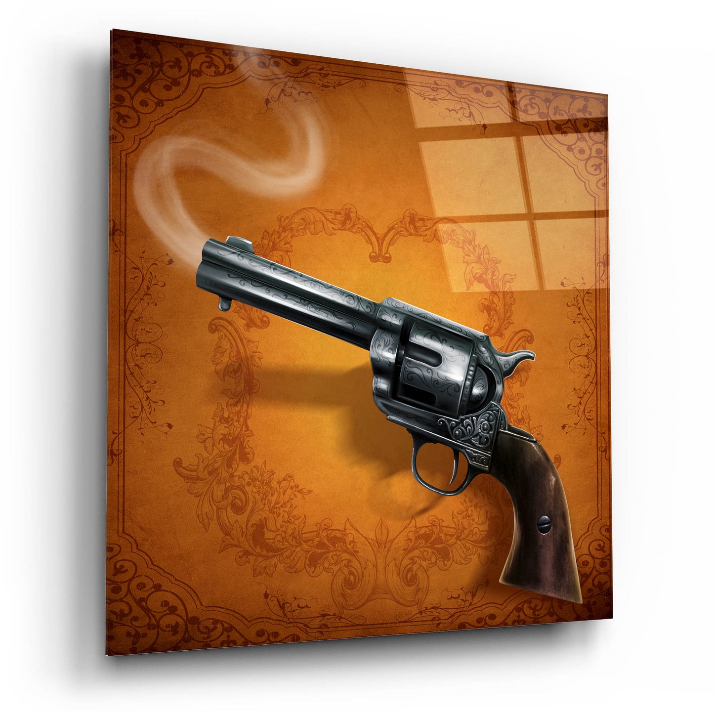 Epic Art 'Gunslinger - Single Gun 02' by Flyland Designs, Acrylic Glass Wall Art,12x12