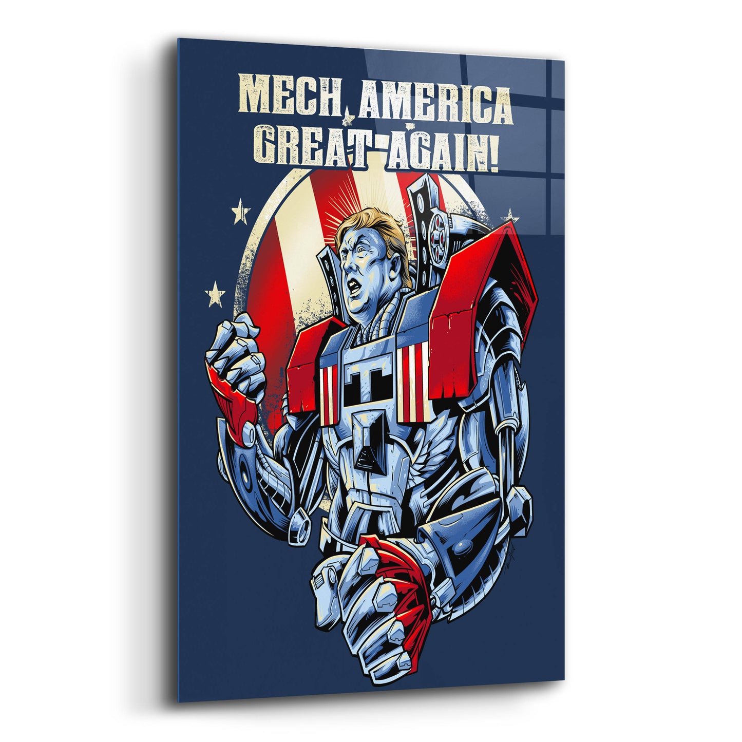 Epic Art 'Mecha Trump Amazon' by Flyland Designs, Acrylic Glass Wall Art,12x16