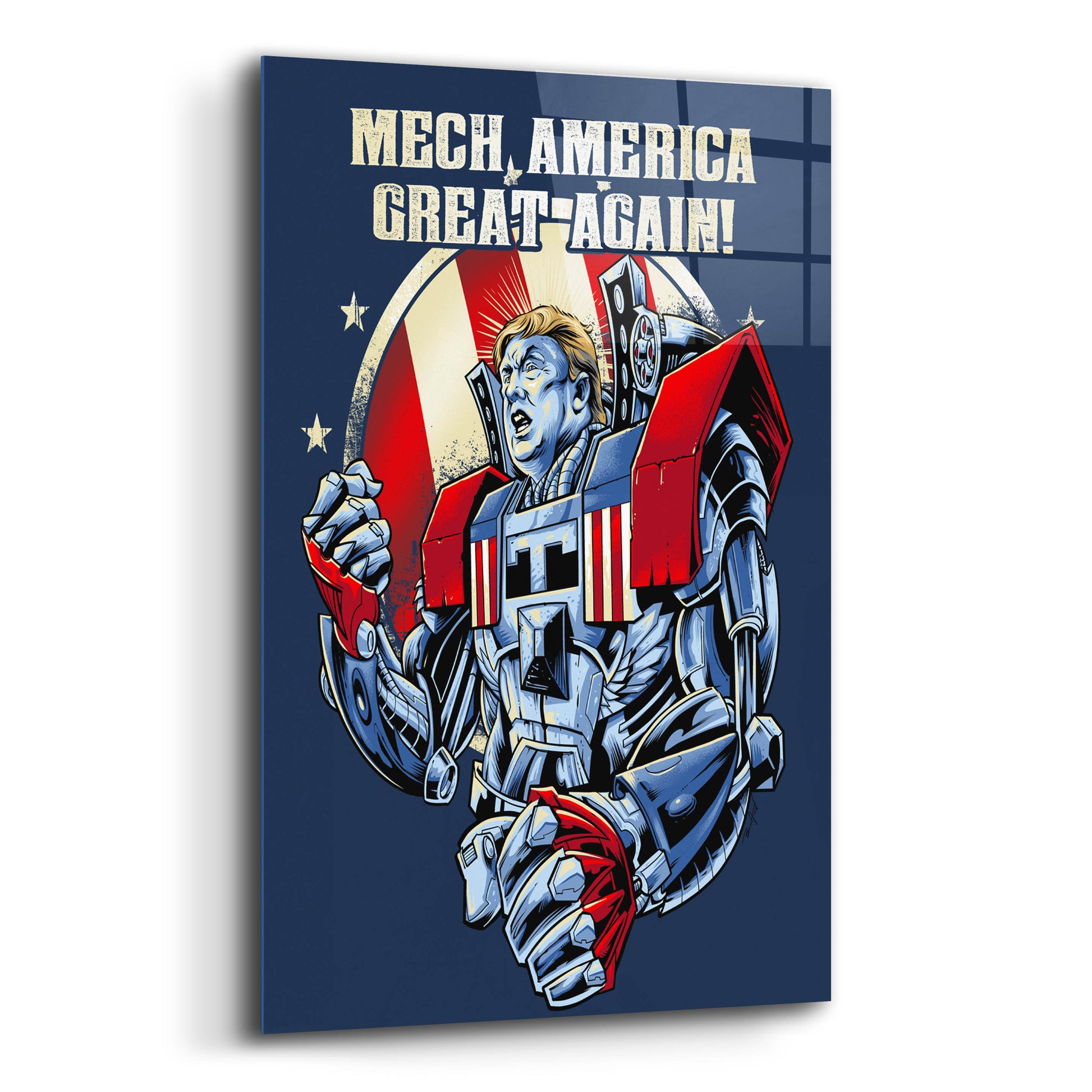 Epic Art 'Mecha Trump Amazon' by Flyland Designs, Acrylic Glass Wall Art,12x16