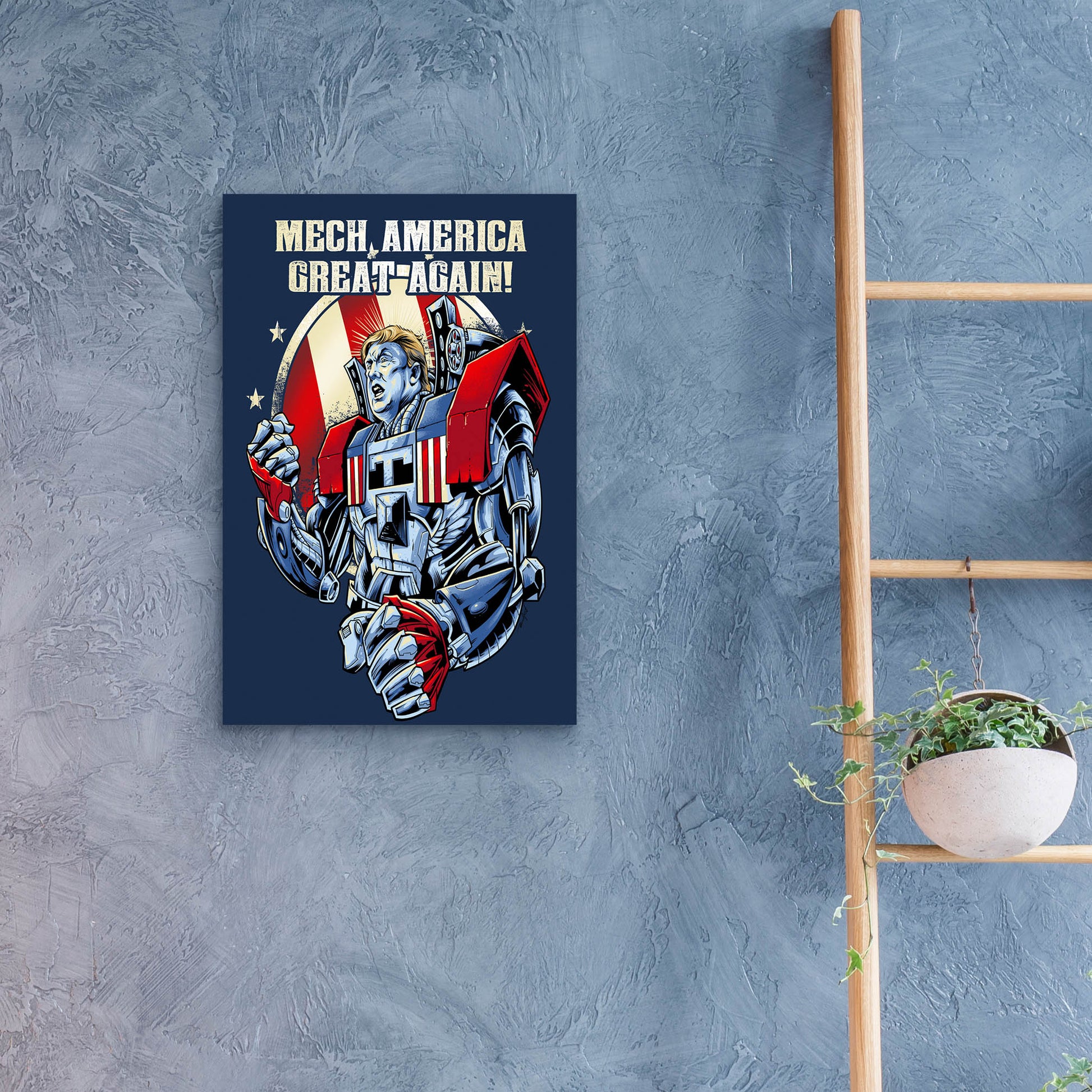 Epic Art 'Mecha Trump Amazon' by Flyland Designs, Acrylic Glass Wall Art,16x24