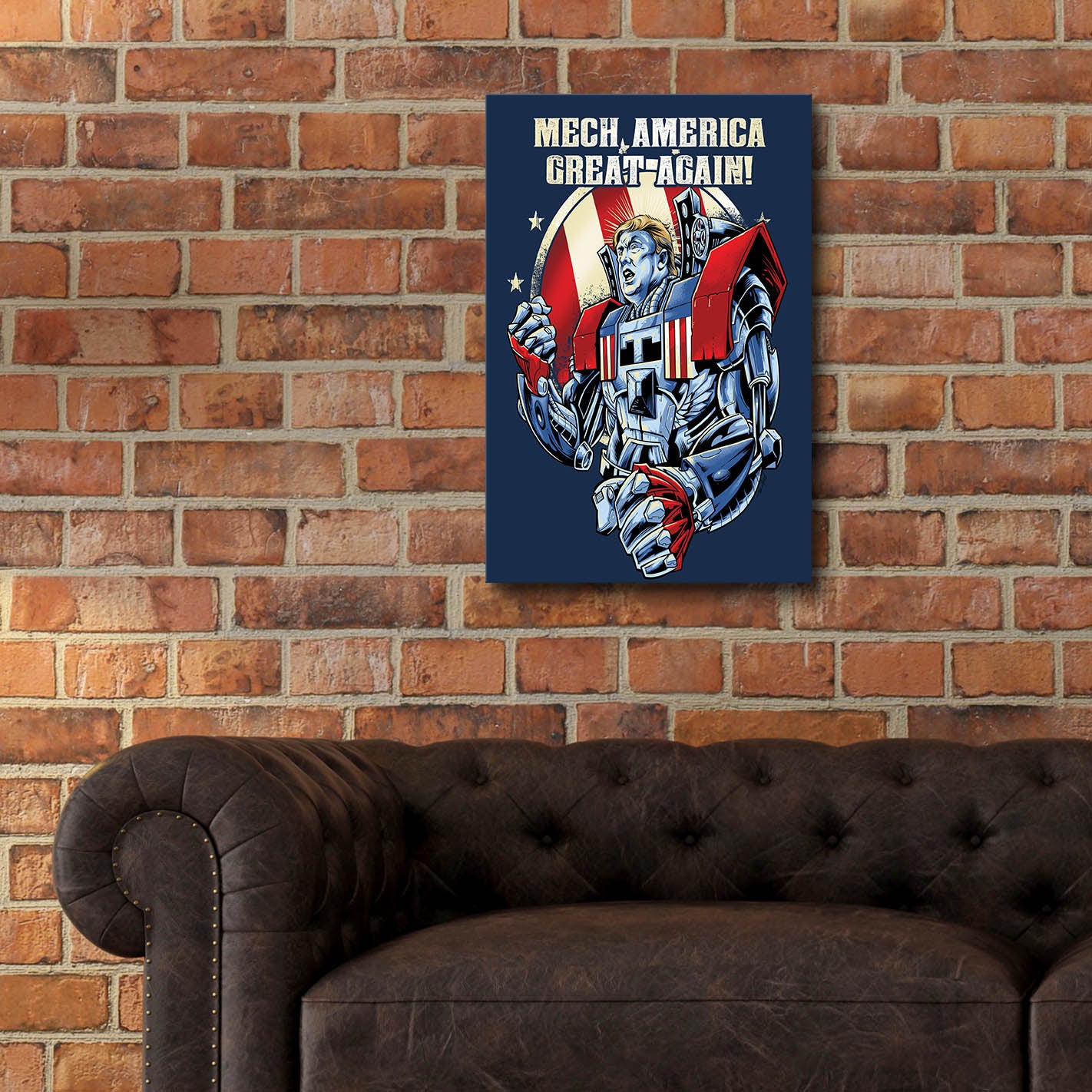 Epic Art 'Mecha Trump Amazon' by Flyland Designs, Acrylic Glass Wall Art,16x24