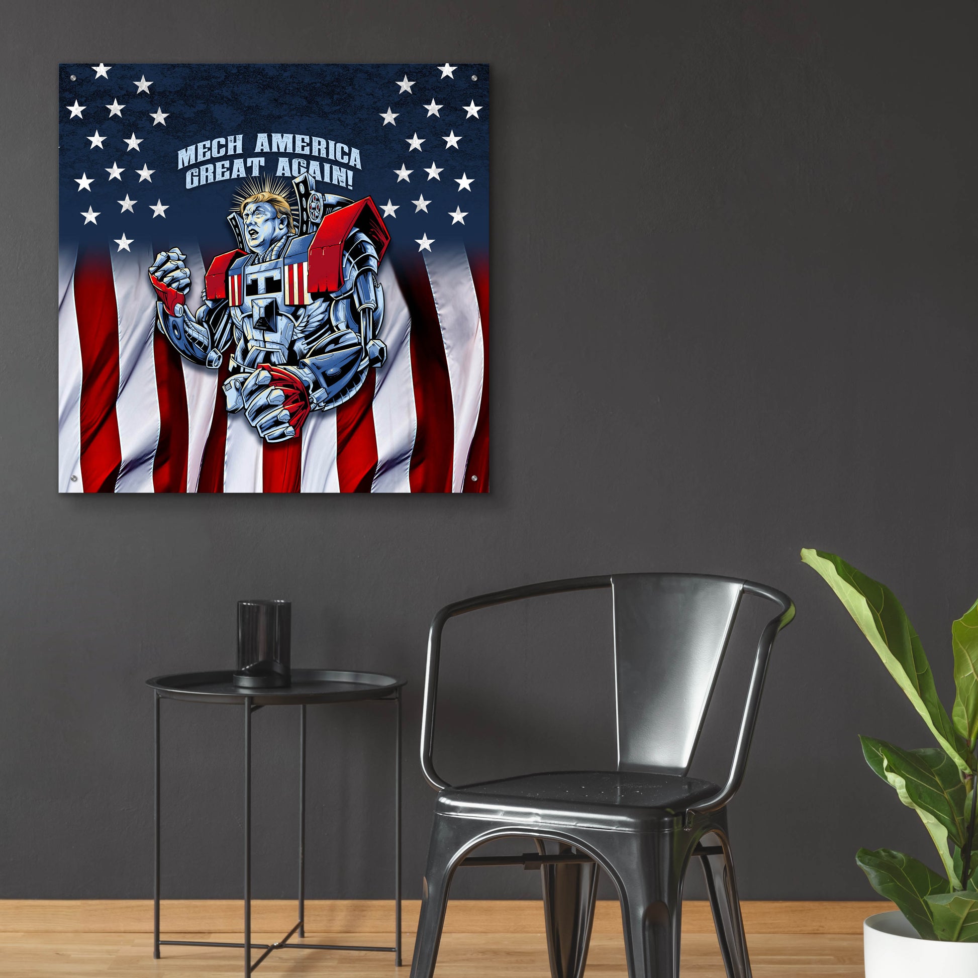 Epic Art 'Mecha Trump Rageon' by Flyland Designs, Acrylic Glass Wall Art,36x36